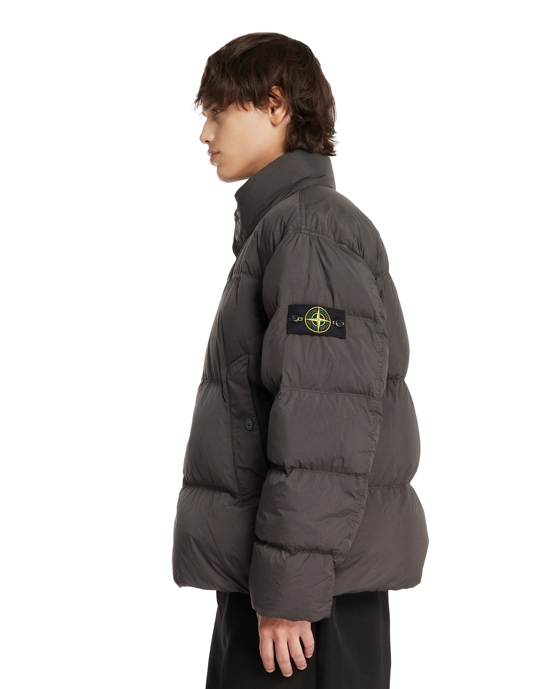 Gray Short Quilted Puffer Jacket - 5