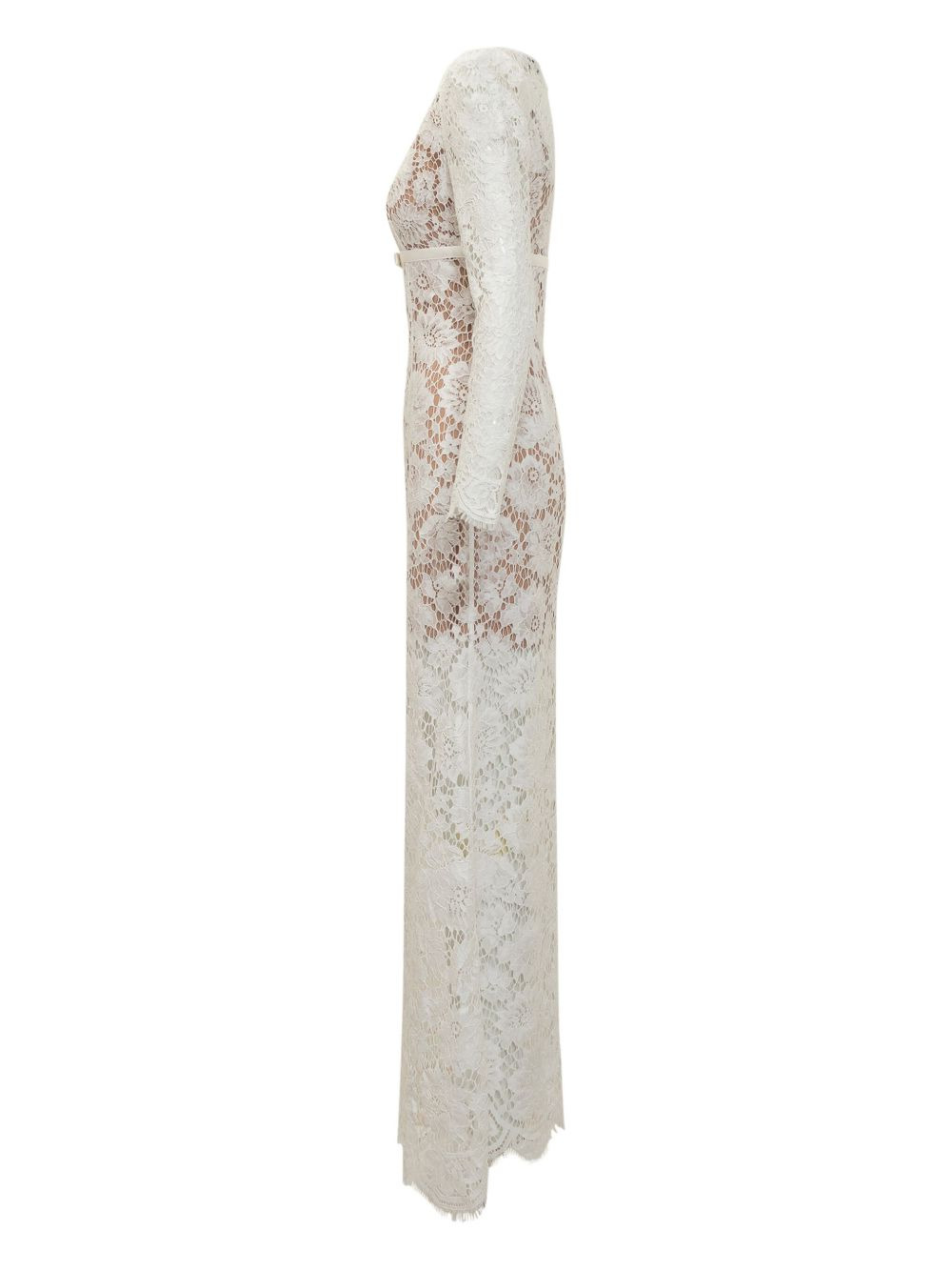 floral-lace gown - 3