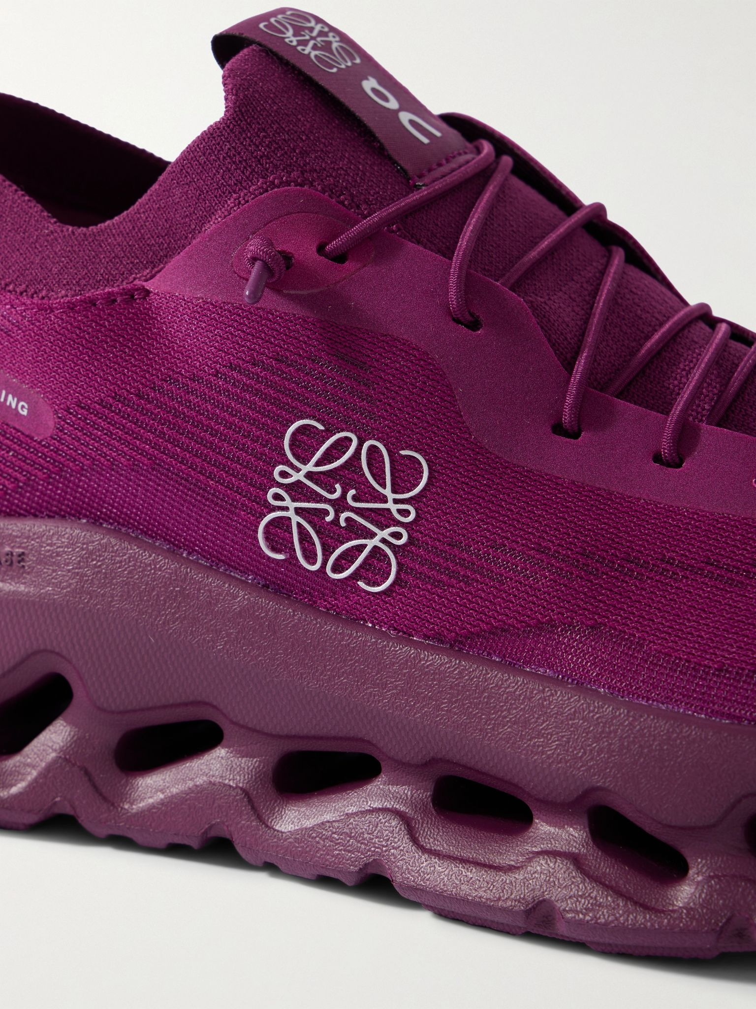 + ON Cloudtilt stretch recycled-knit sneakers Dark purple - 4