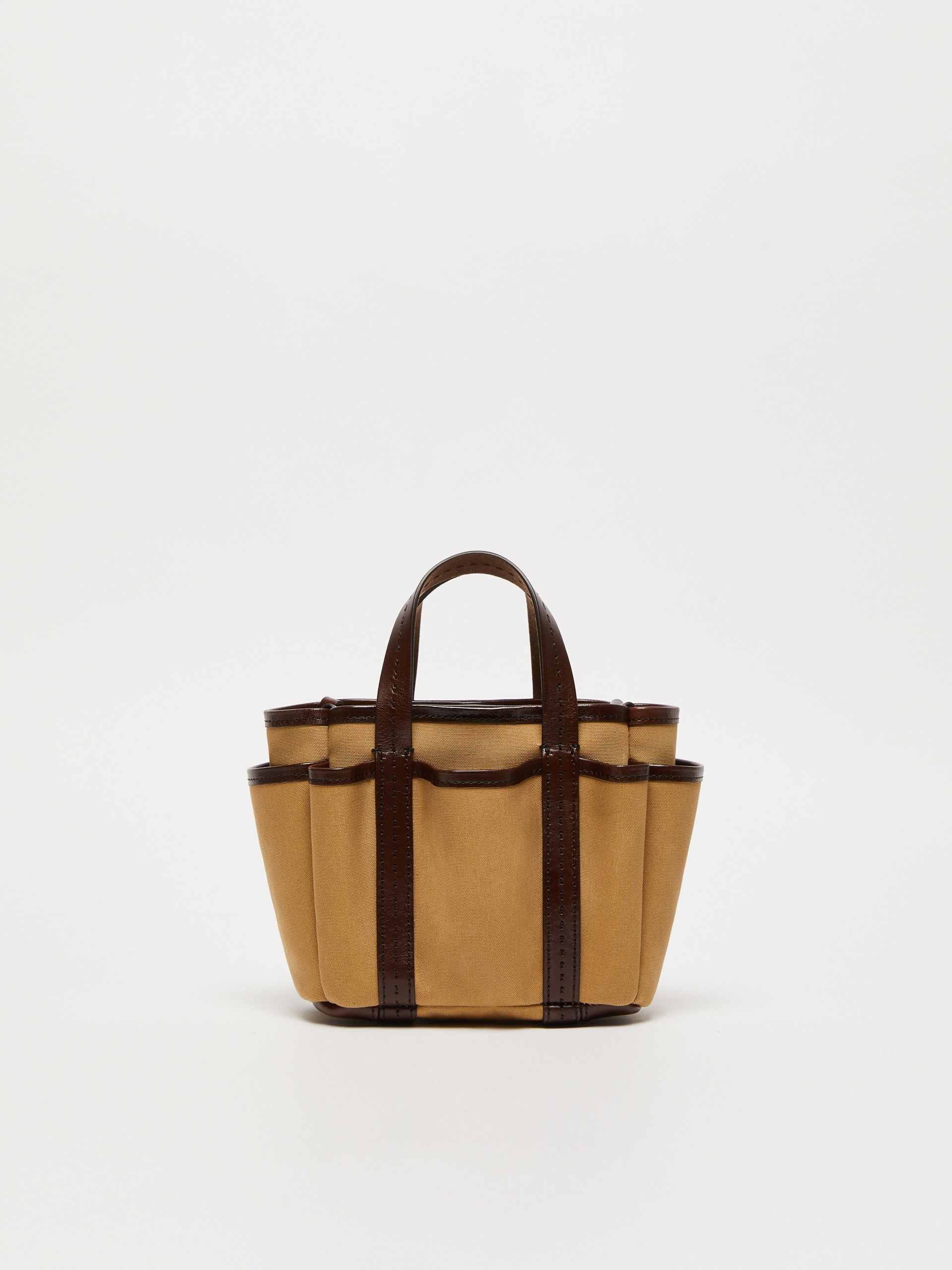 GARDENCABASXS Canvas and leather Giardiniera Mini tote bag - 3