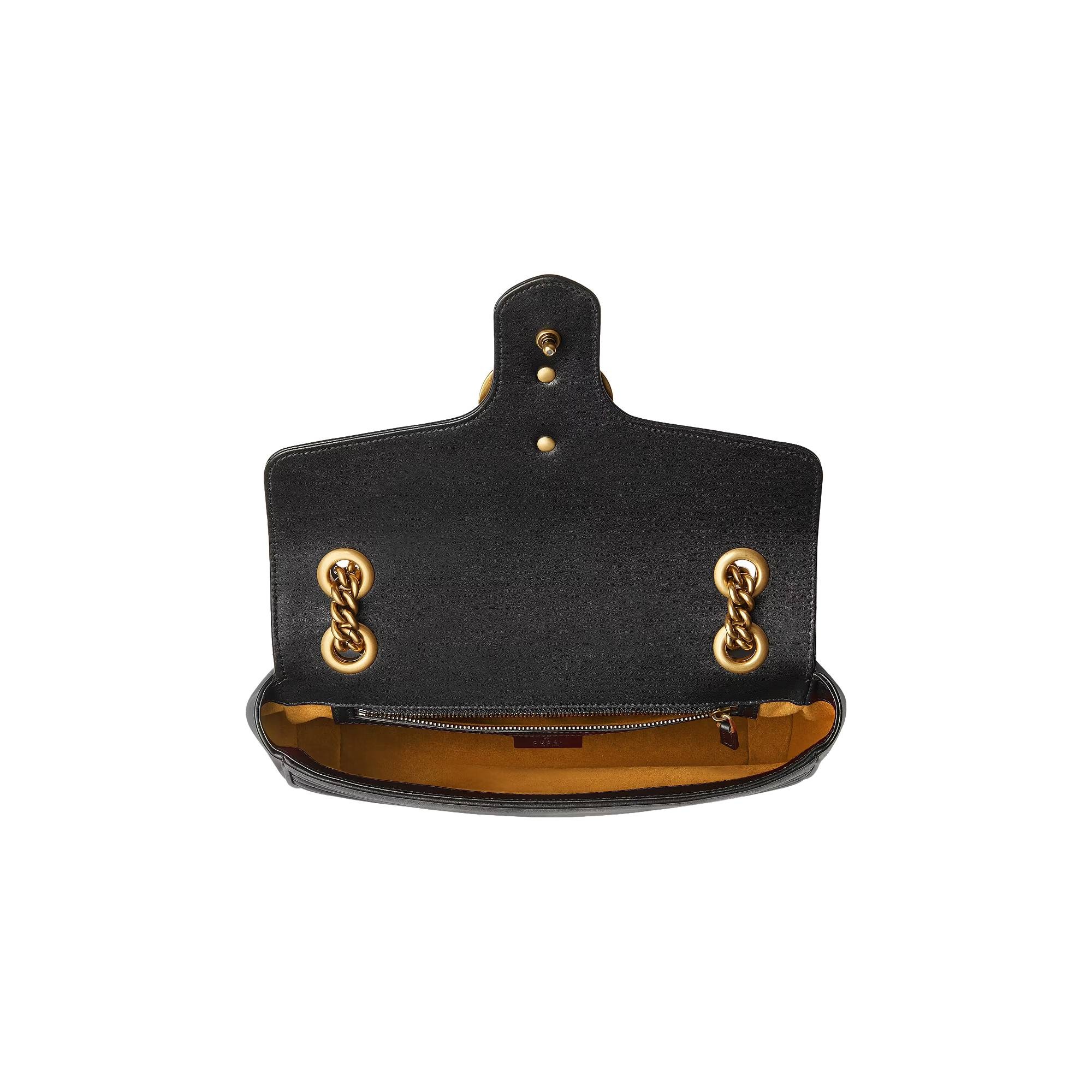 Gucci GG Marmont Small Matelassé Shoulder Bag 'Black' - 4