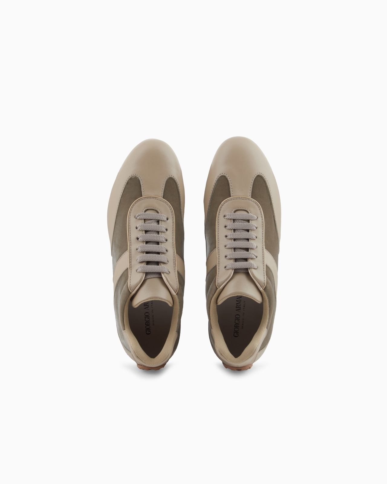 SMOOTH LEATHER AND VELVET SNEAKERS - 3