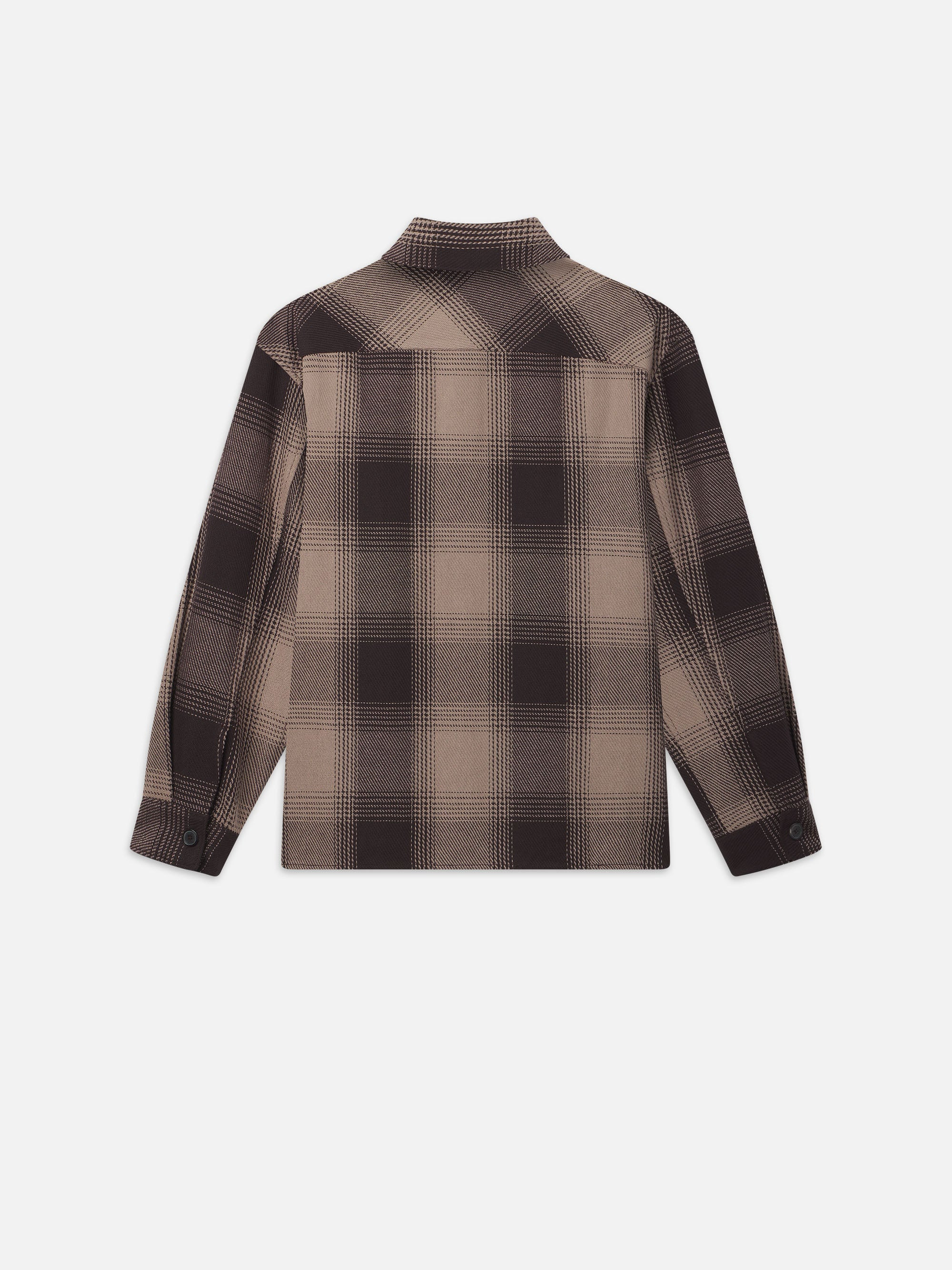 Chunky Plaid Shirt in Brown Plaid - 5