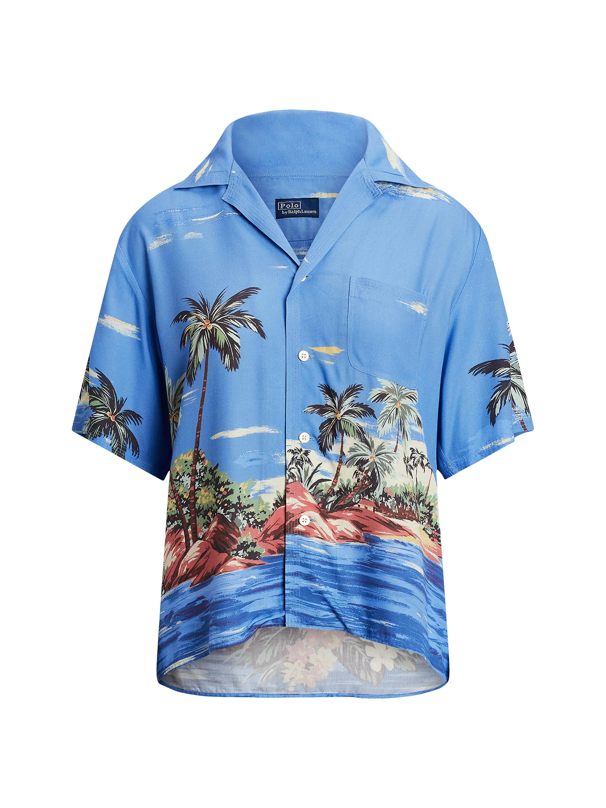 Women's Tropical-Printed Button-Down Shirt - Palm Breeze - 1