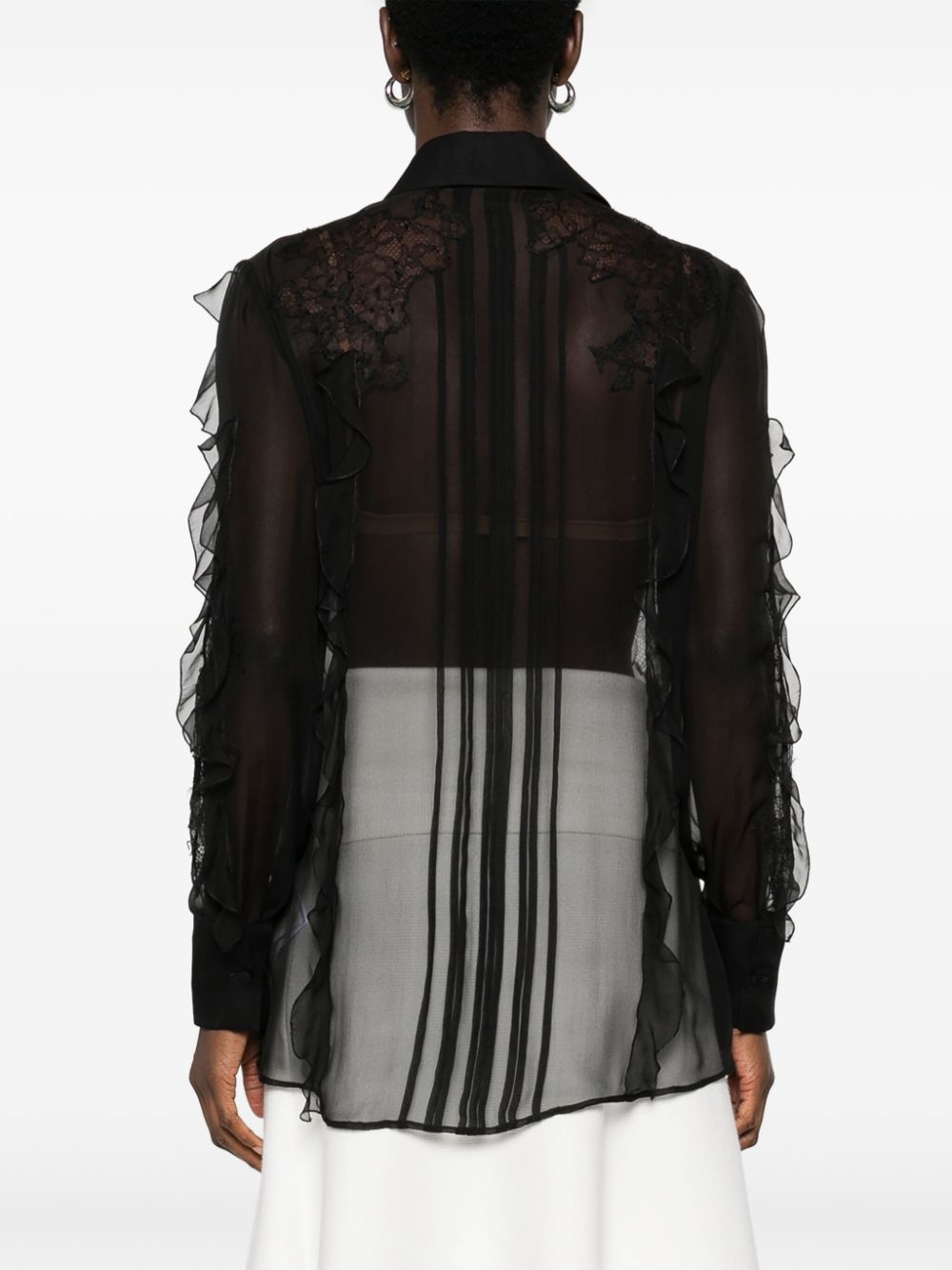 floral-embroidered blouse - 4
