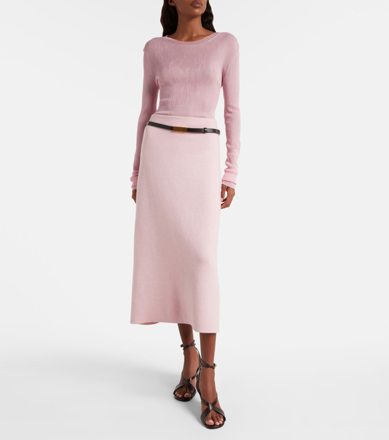 KHAITE Mosi knitted silk top outlook