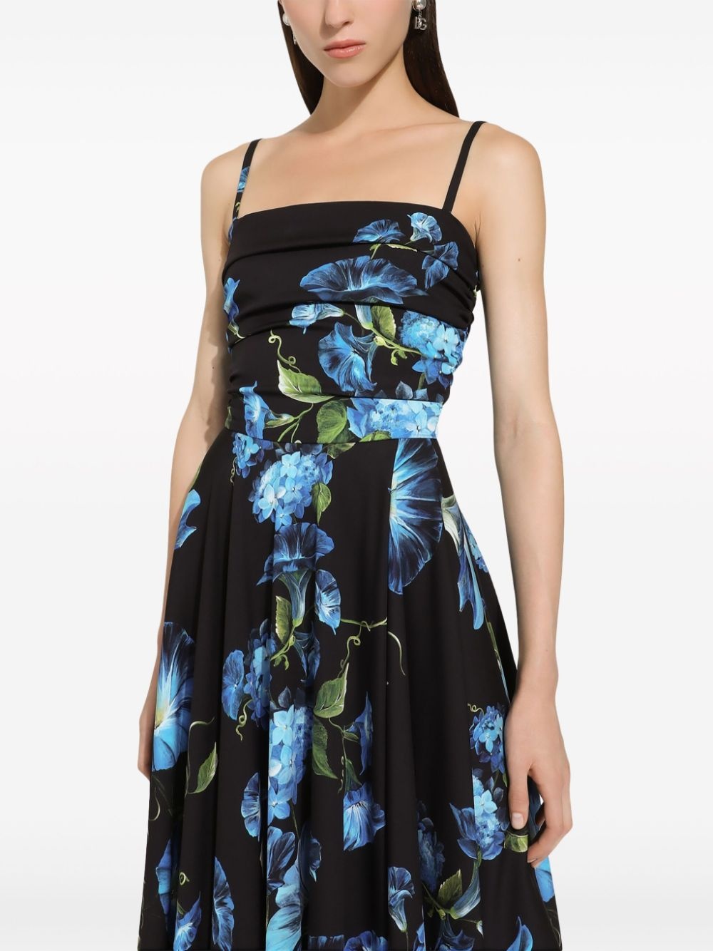 Campanula-print midi dress - 5