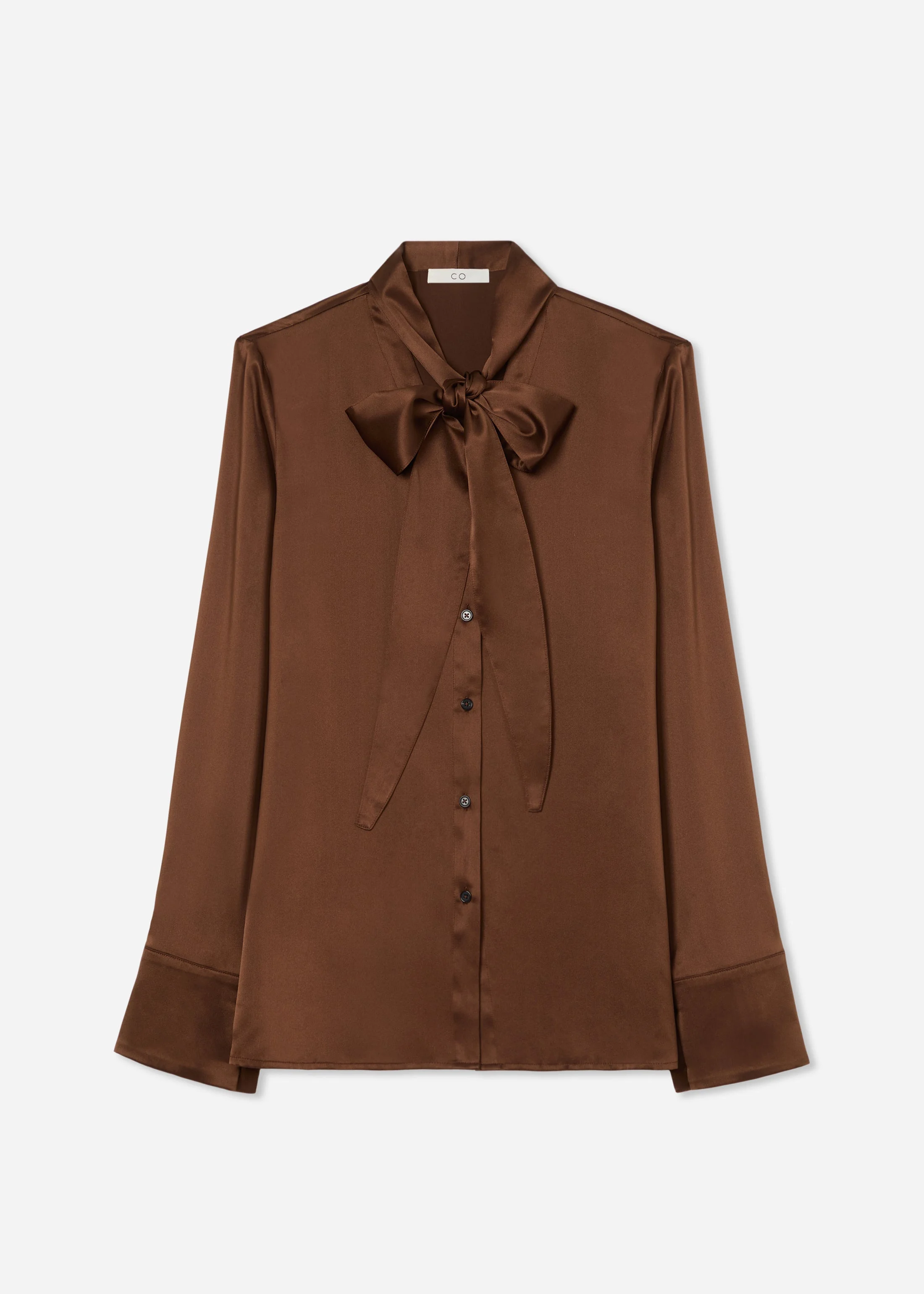 Scarf Blouse in Silk Charmeuse - 1