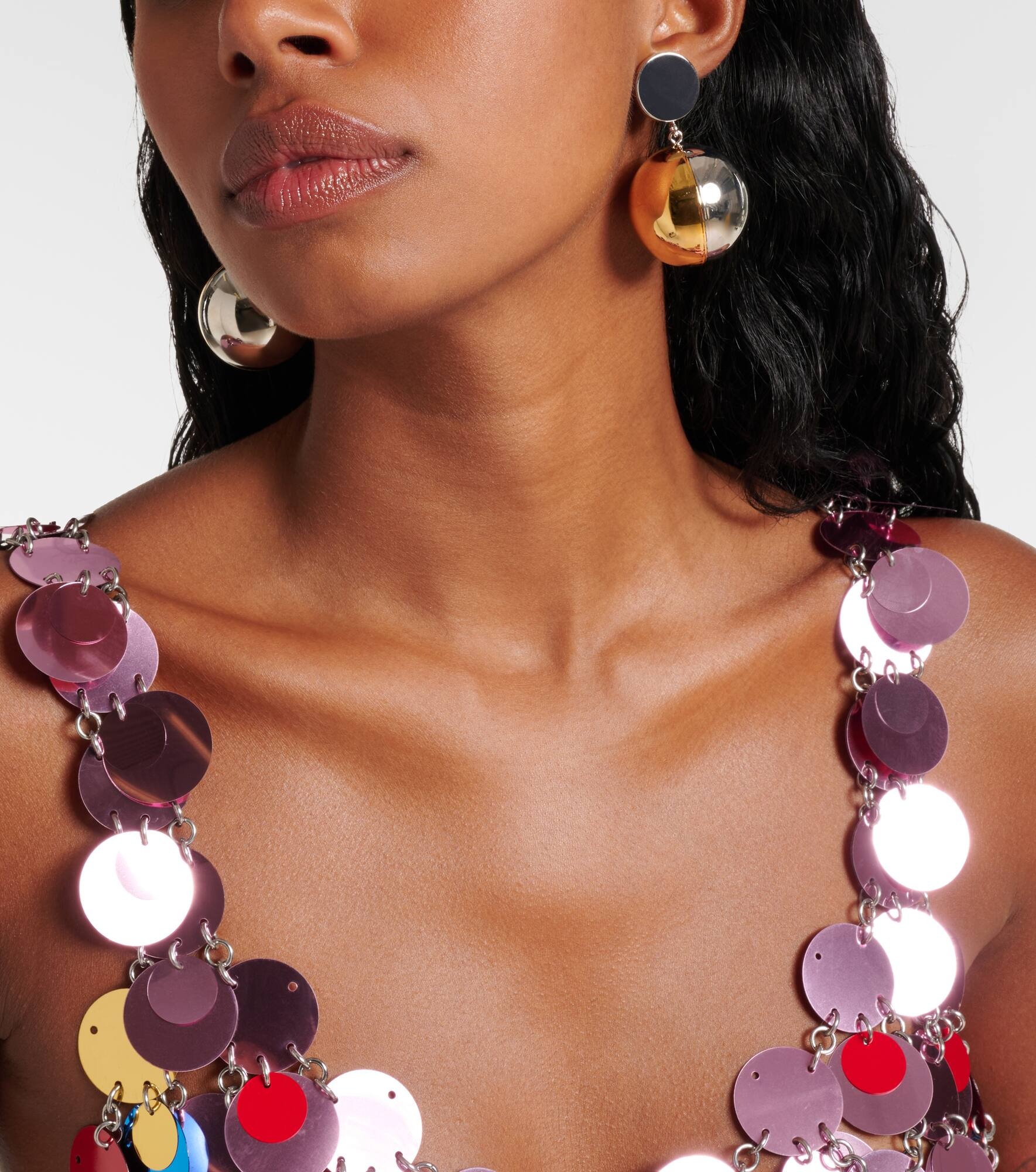 Colorblocked clip-on earrings - 3