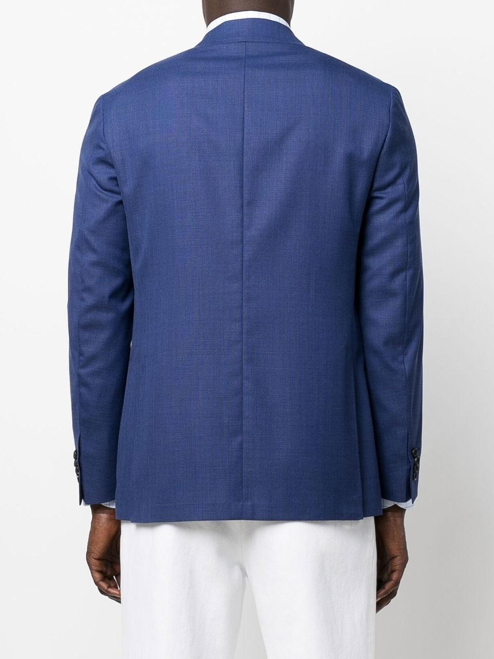 fitted single-breasted button blazer - 4