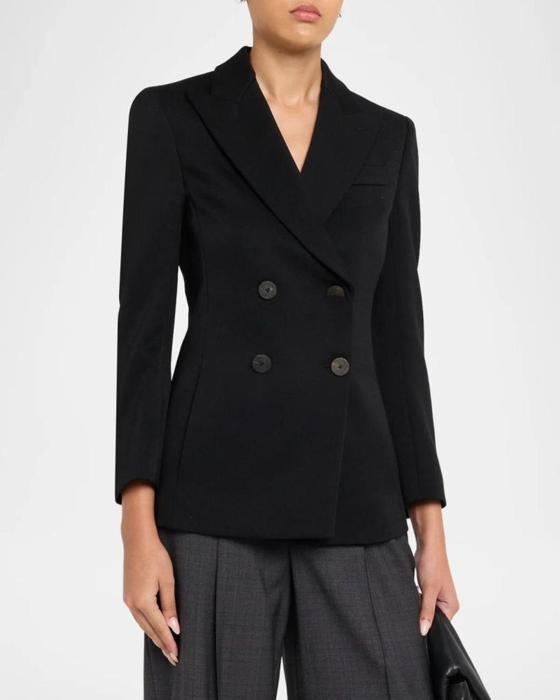 Double-Breasted Slim Wool Blazer 4