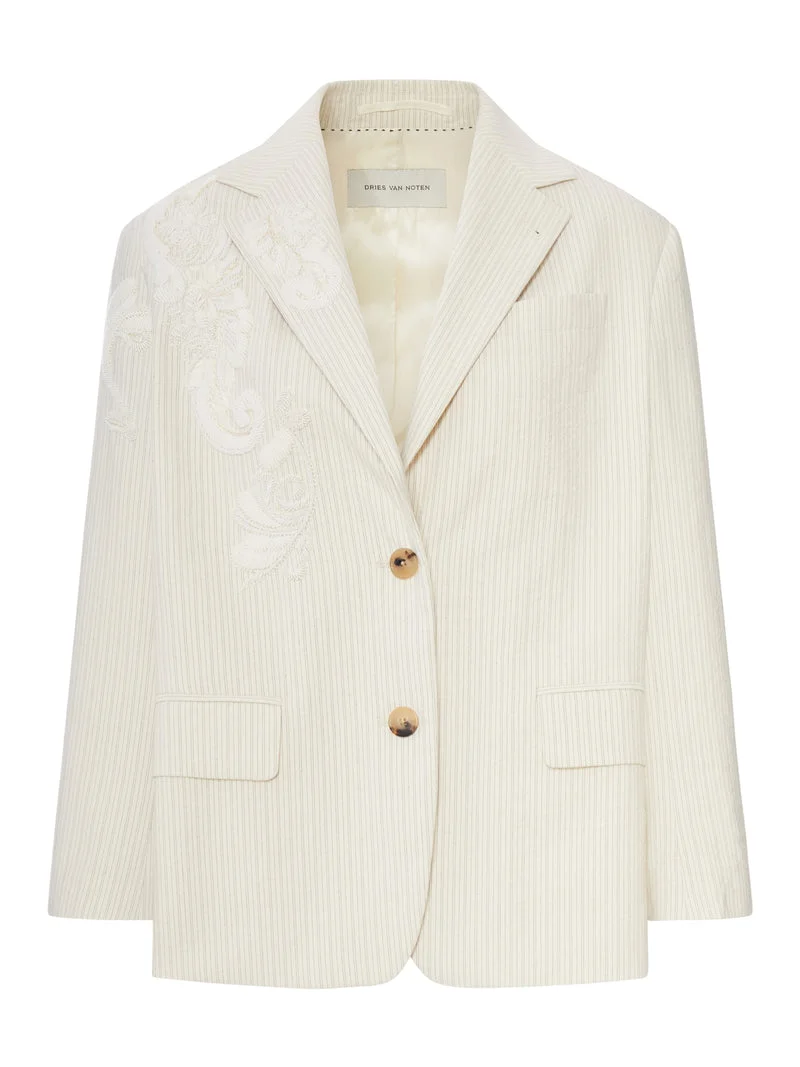 Dries Van Noten Women Single-Breasted Jacket With Floral Embroidery - 1