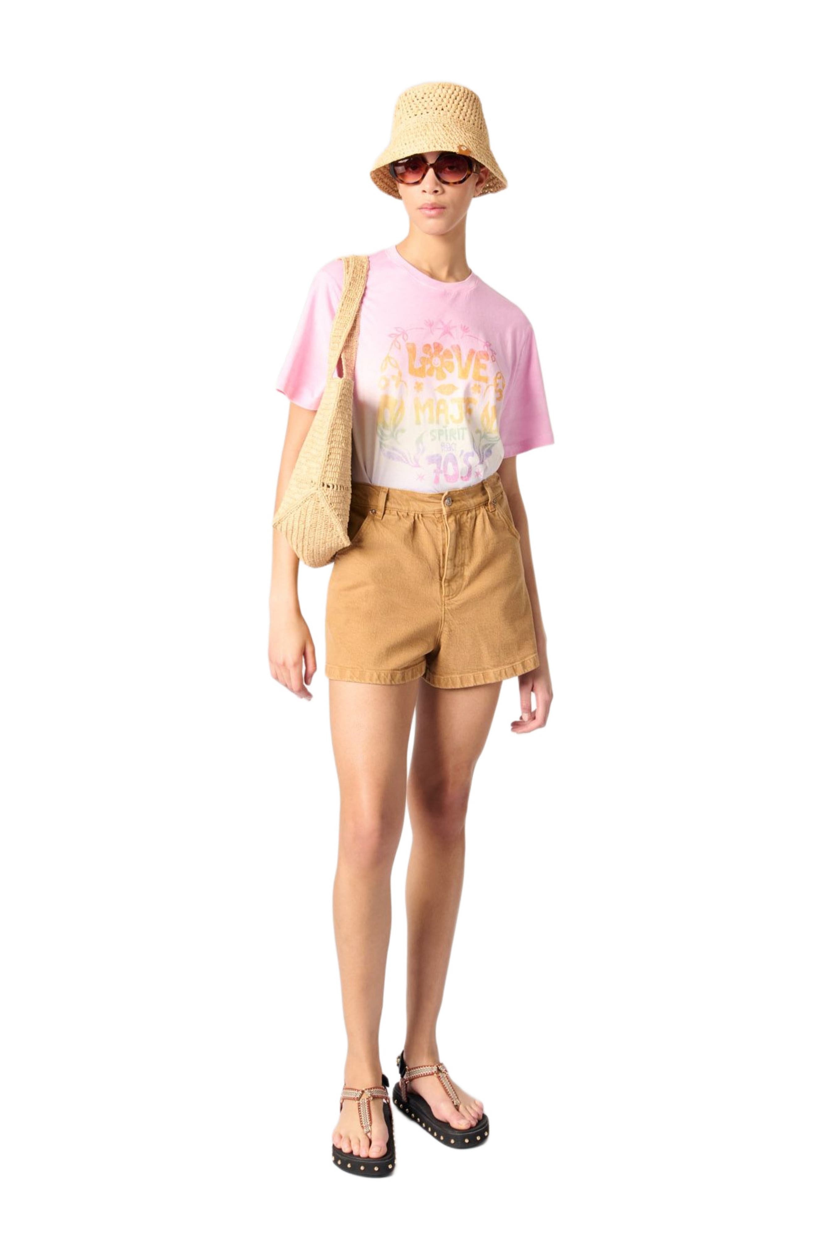maje Printed T-shirt in Pink at Nordstrom - 1