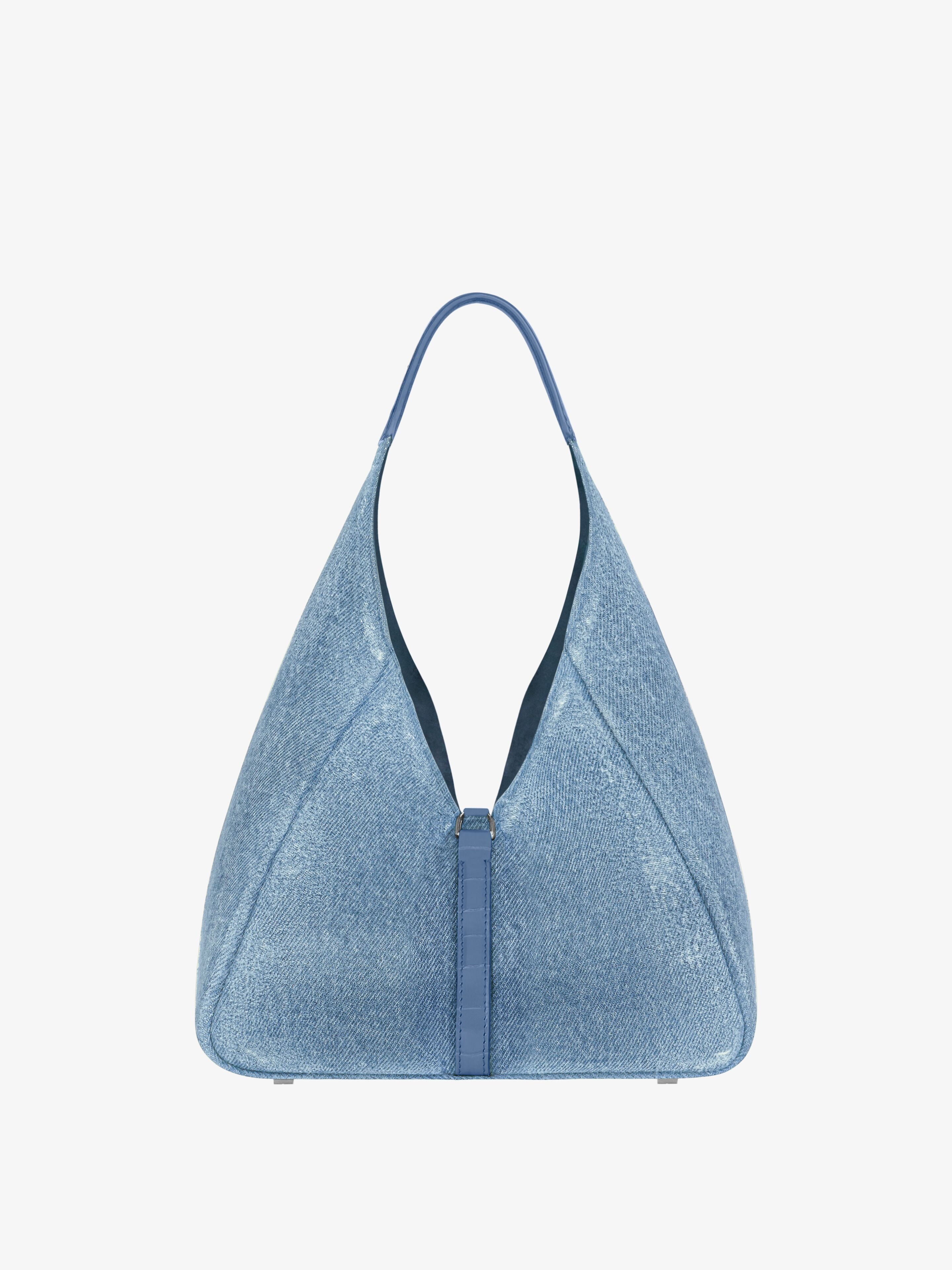 MEDIUM G-HOBO BAG IN WASHED DENIM - 4