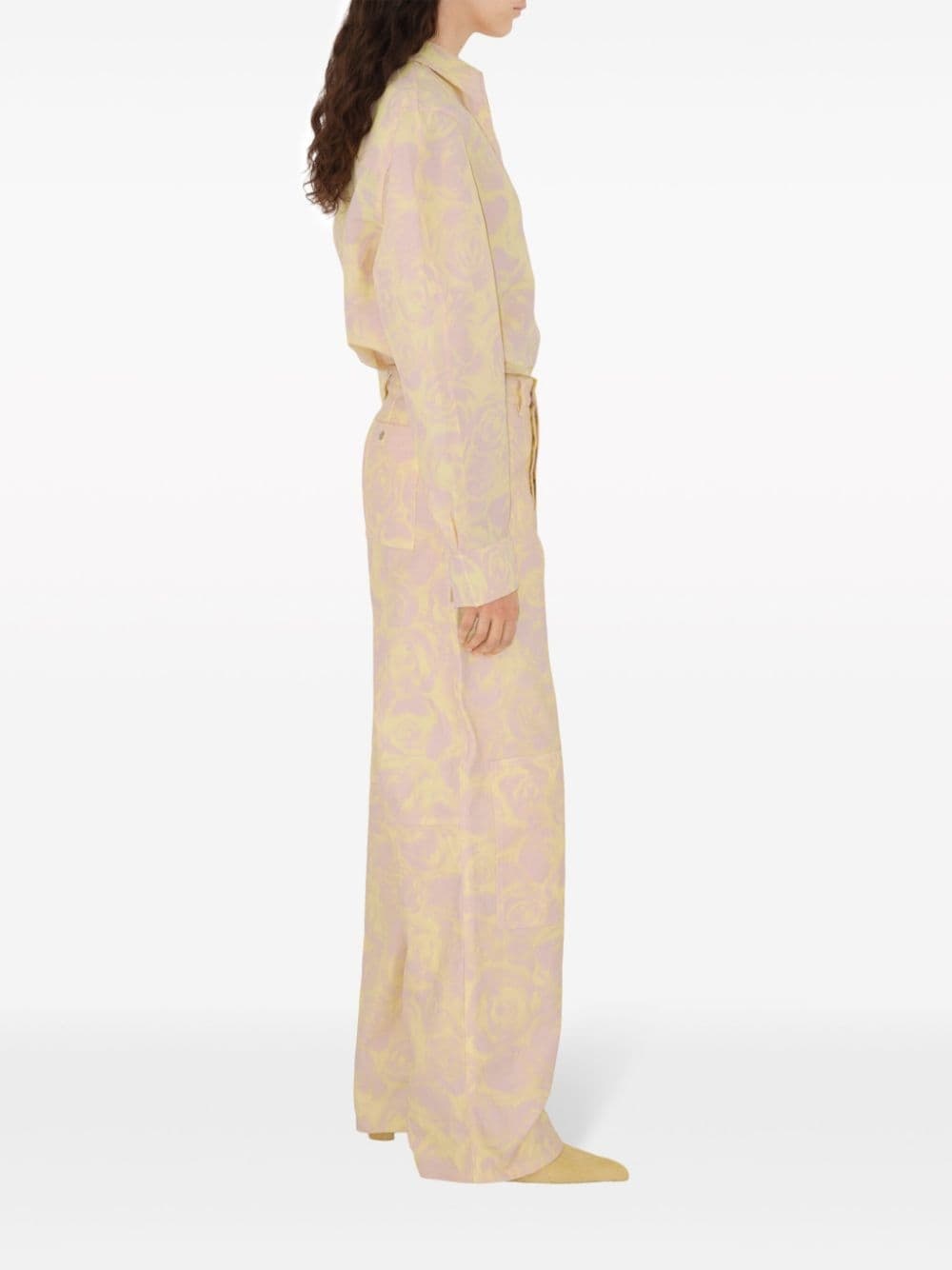 floral-print taffeta shirt - 3