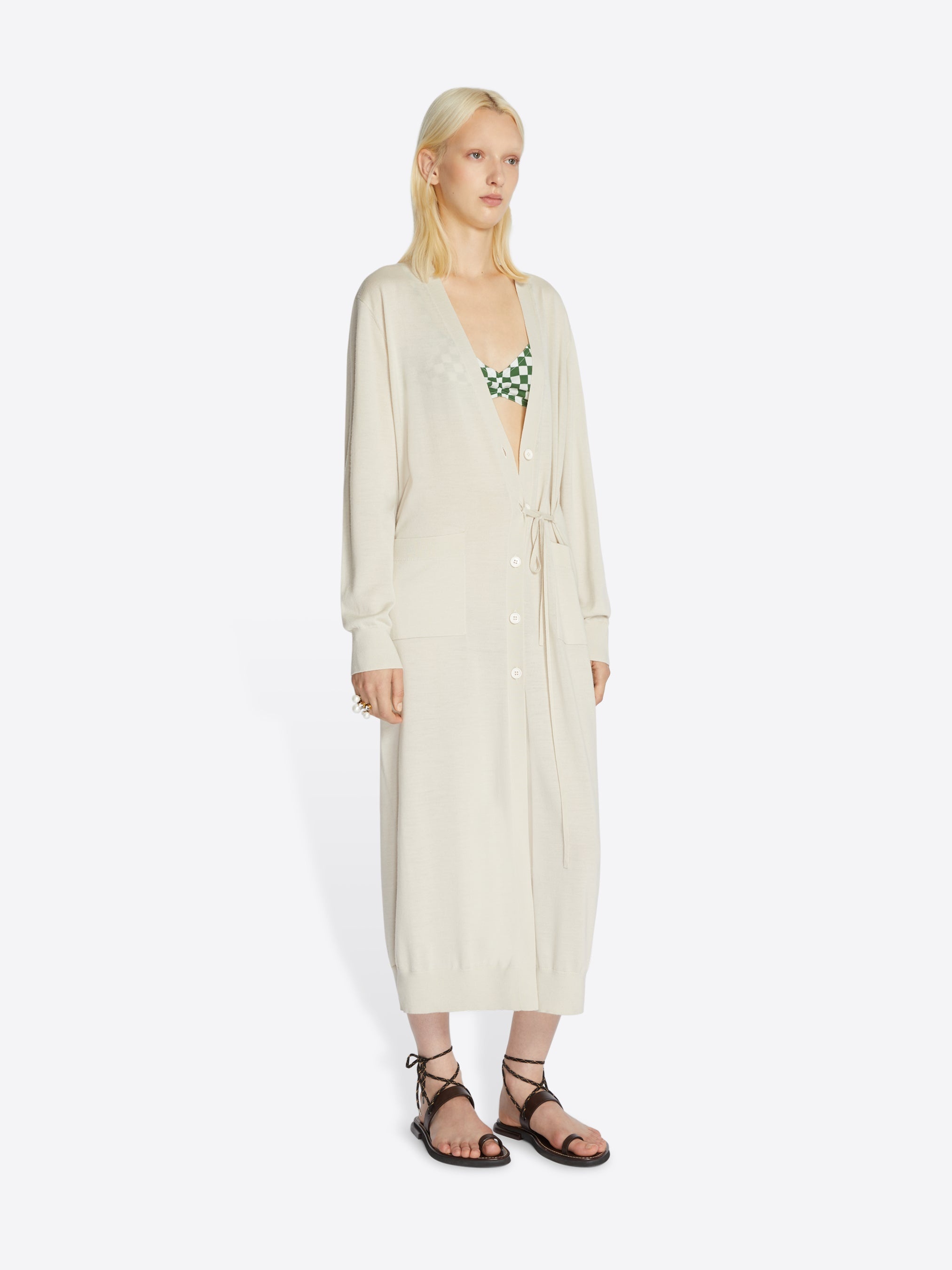 LONG MERINO CARDIGAN - 3