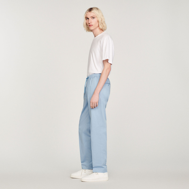 Elasticated straight-leg pants 7