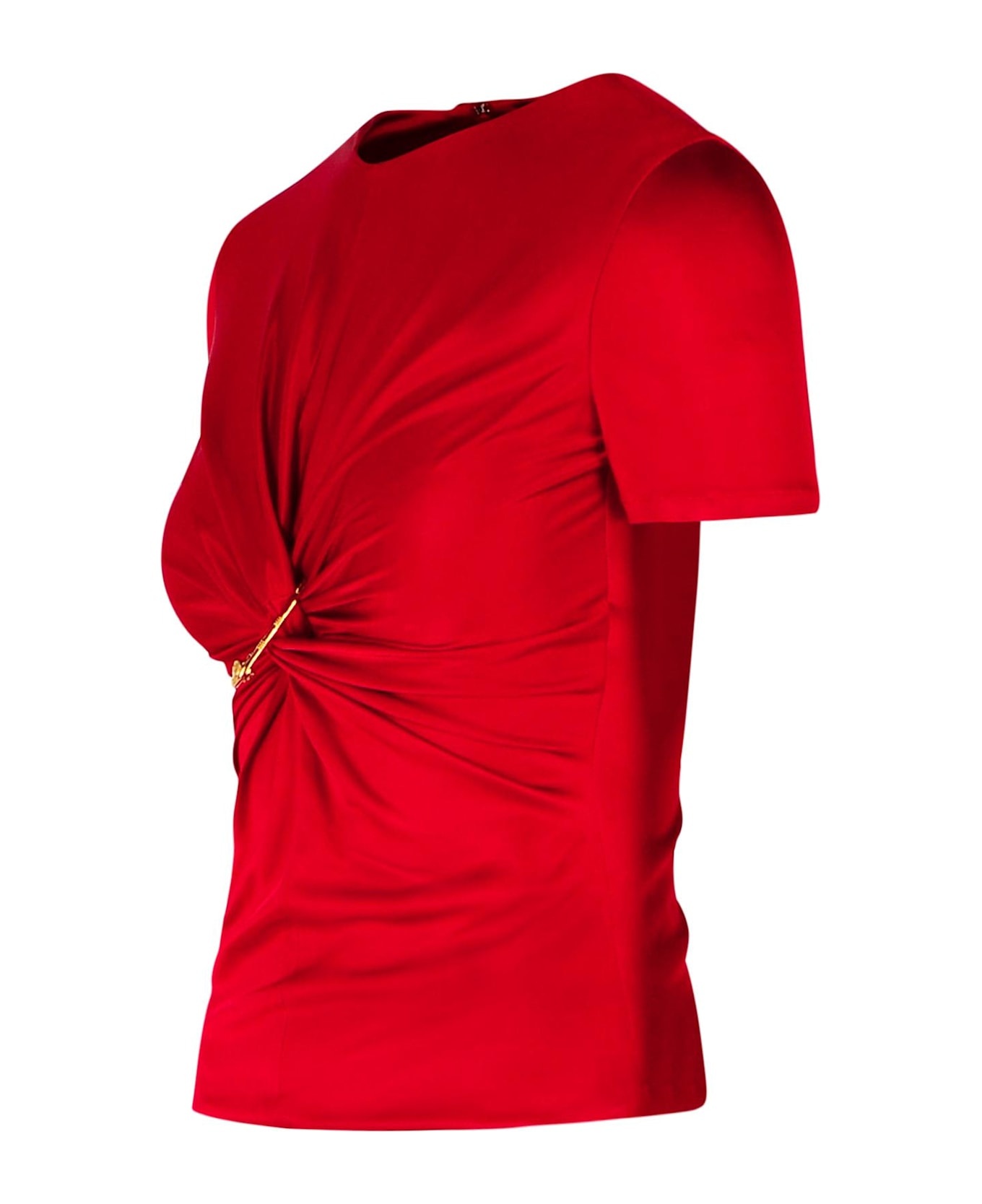'medusa' Red Viscose T-shirt - 2