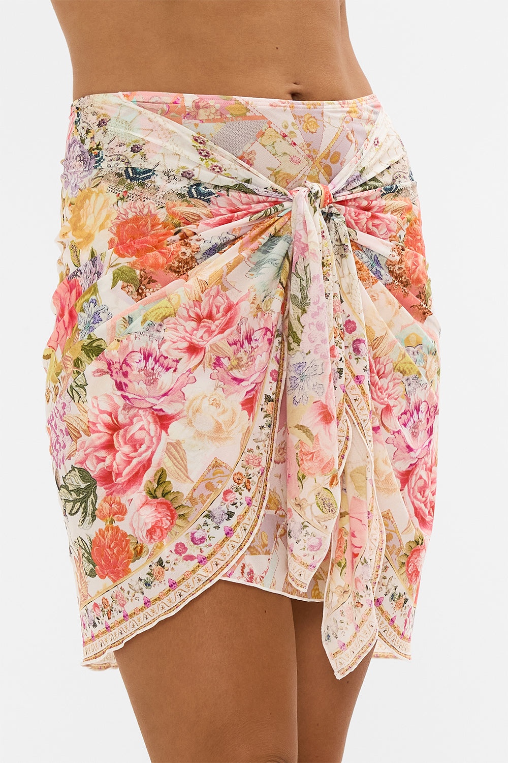 LAYERED SHORT SARONG WITH TIE  FRONT - 6