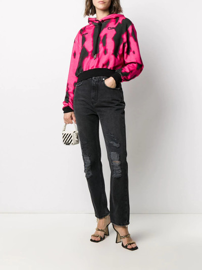 MSGM ripped straight-leg jeans outlook