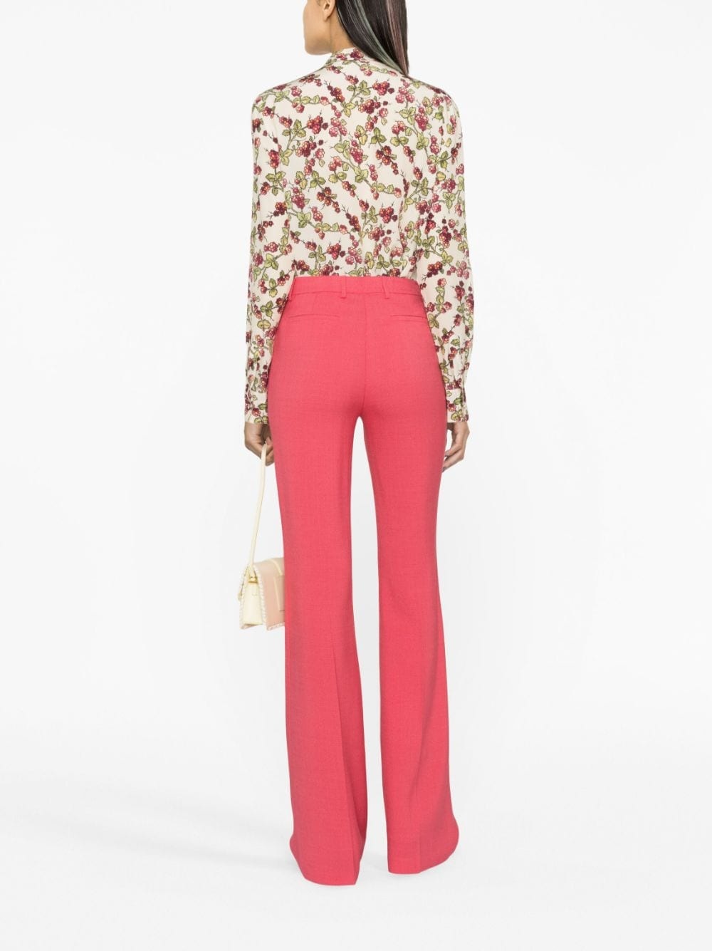 mid-rise flared trousers - 3