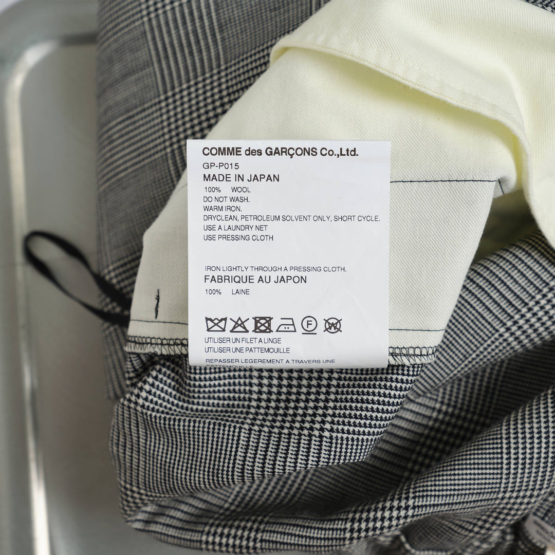 Wool Glen Check Wide Pants - 3