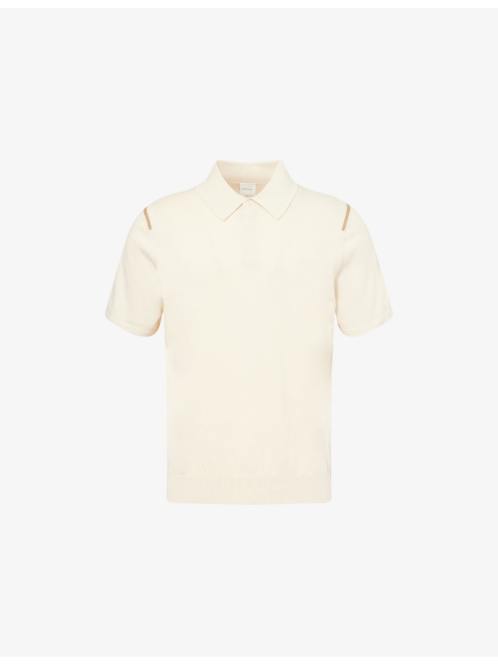 Short-Sleeve Knitted Cotton Polo Shirt - 1