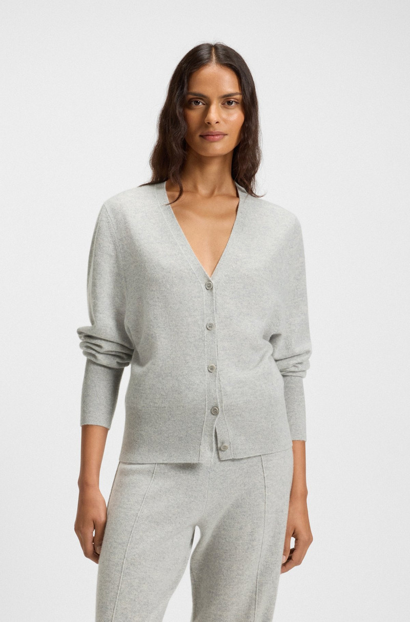 RIBBED-TRIM CARDIGAN IN CASHMERE 2