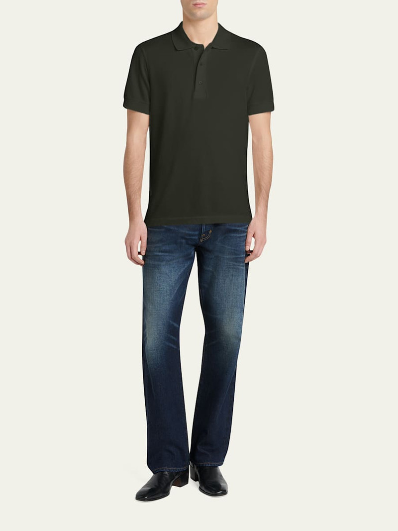 TOM FORD Men's Lyocell Pique Polo Shirt outlook