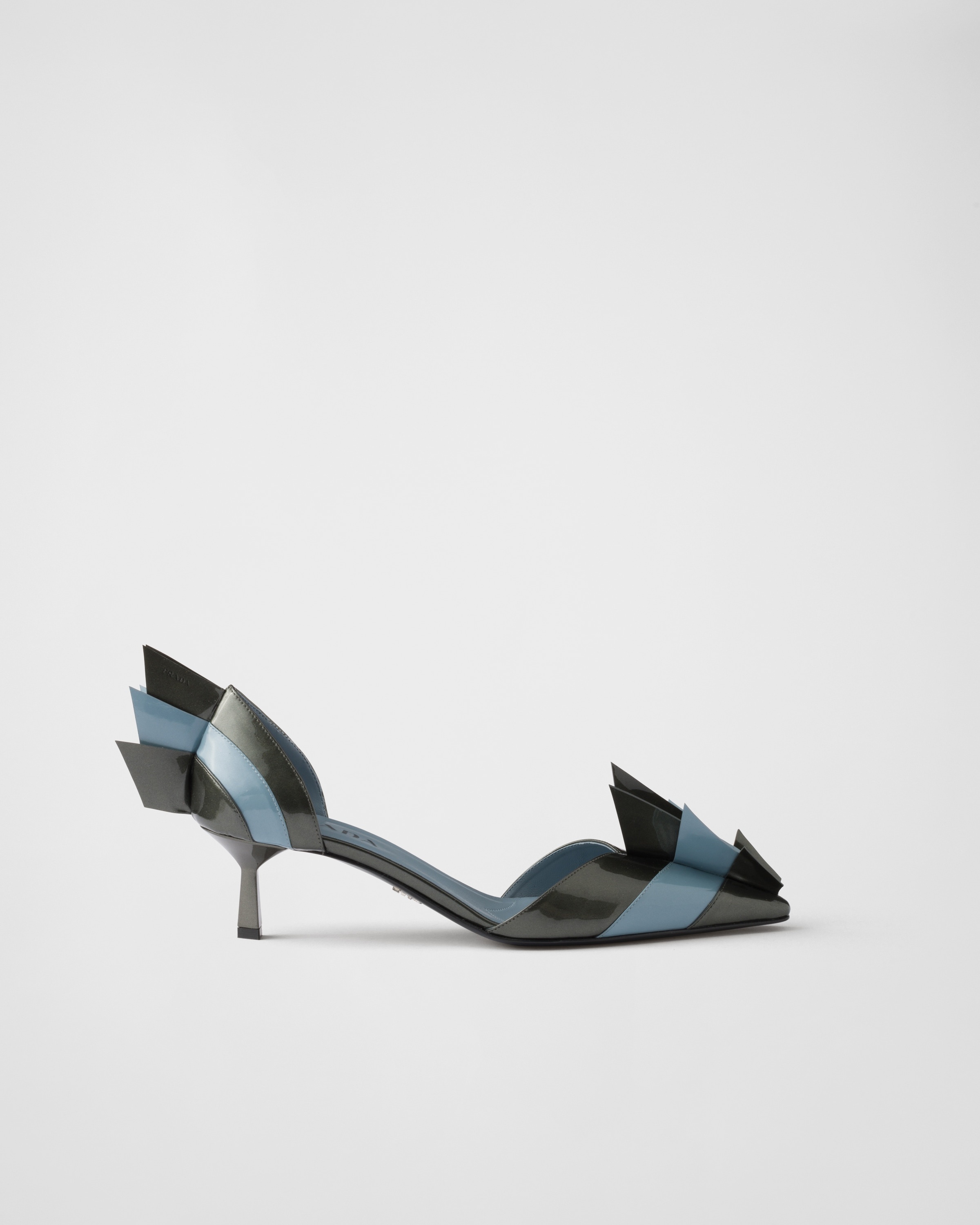 Two-tone patent leather D'Orsay pumps - 2