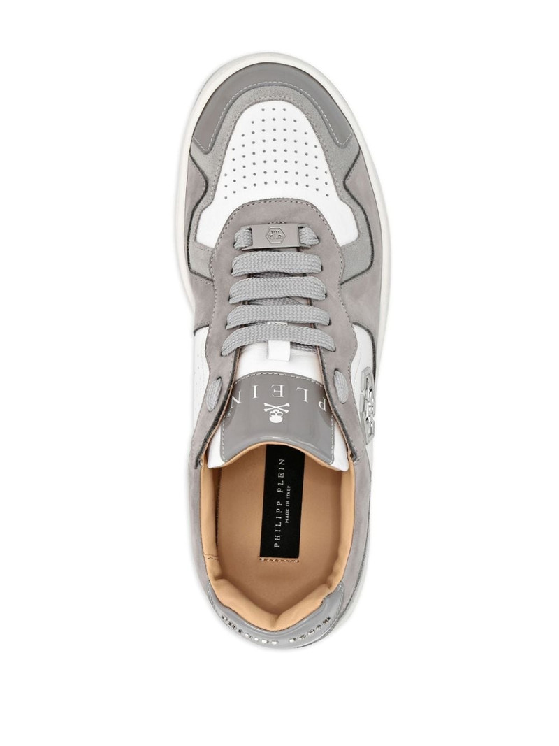 Hexagon panelled low-top sneakers 3