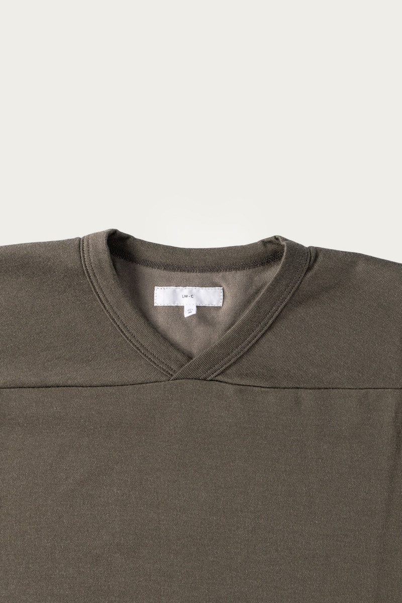 LADY WHITE CO. L/S Football T-Shirt - Grey Olive outlook