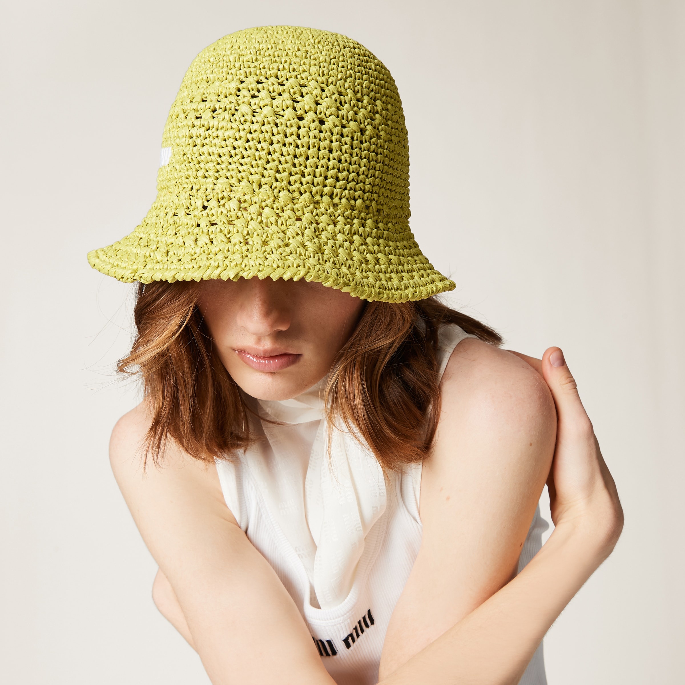 Woven fabric hat - 1