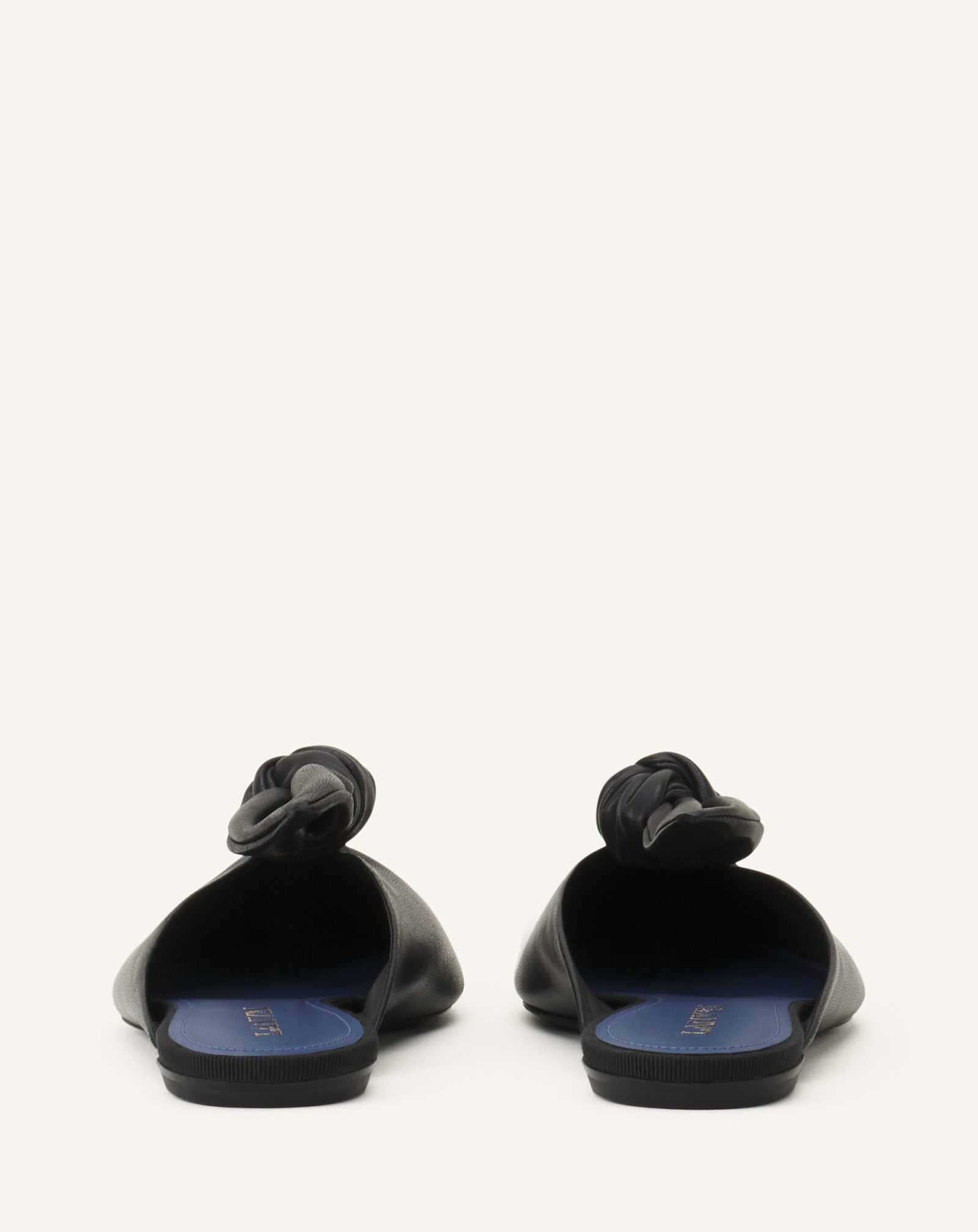 MIDNIGHT STEP LEATHER BOW MULE - 3