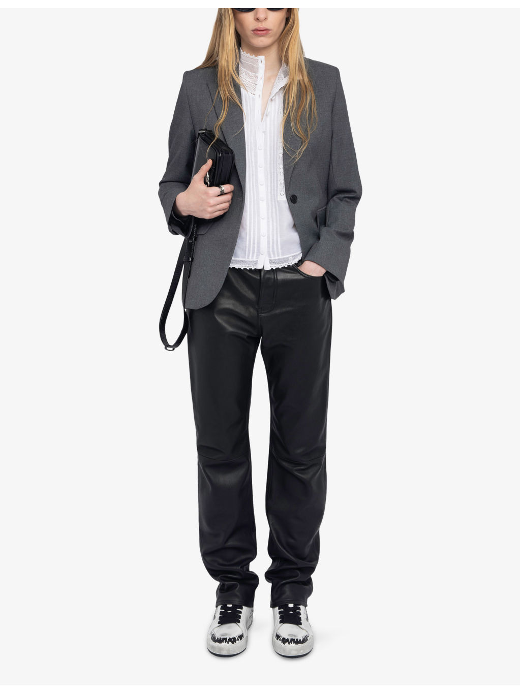Vavy Rhinestone-Embellished Stretch-Woven Blazer - 2
