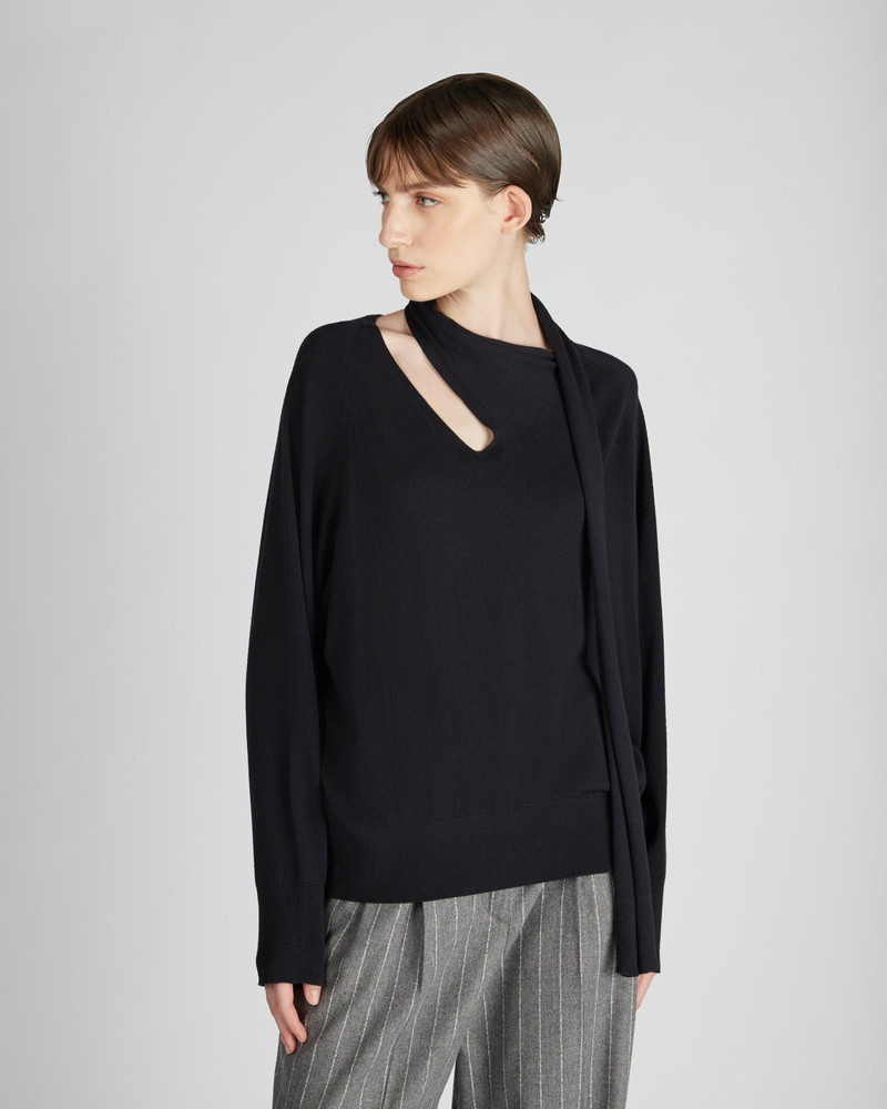 SLOWEAR Wide fit crewneck in Flexwool outlook