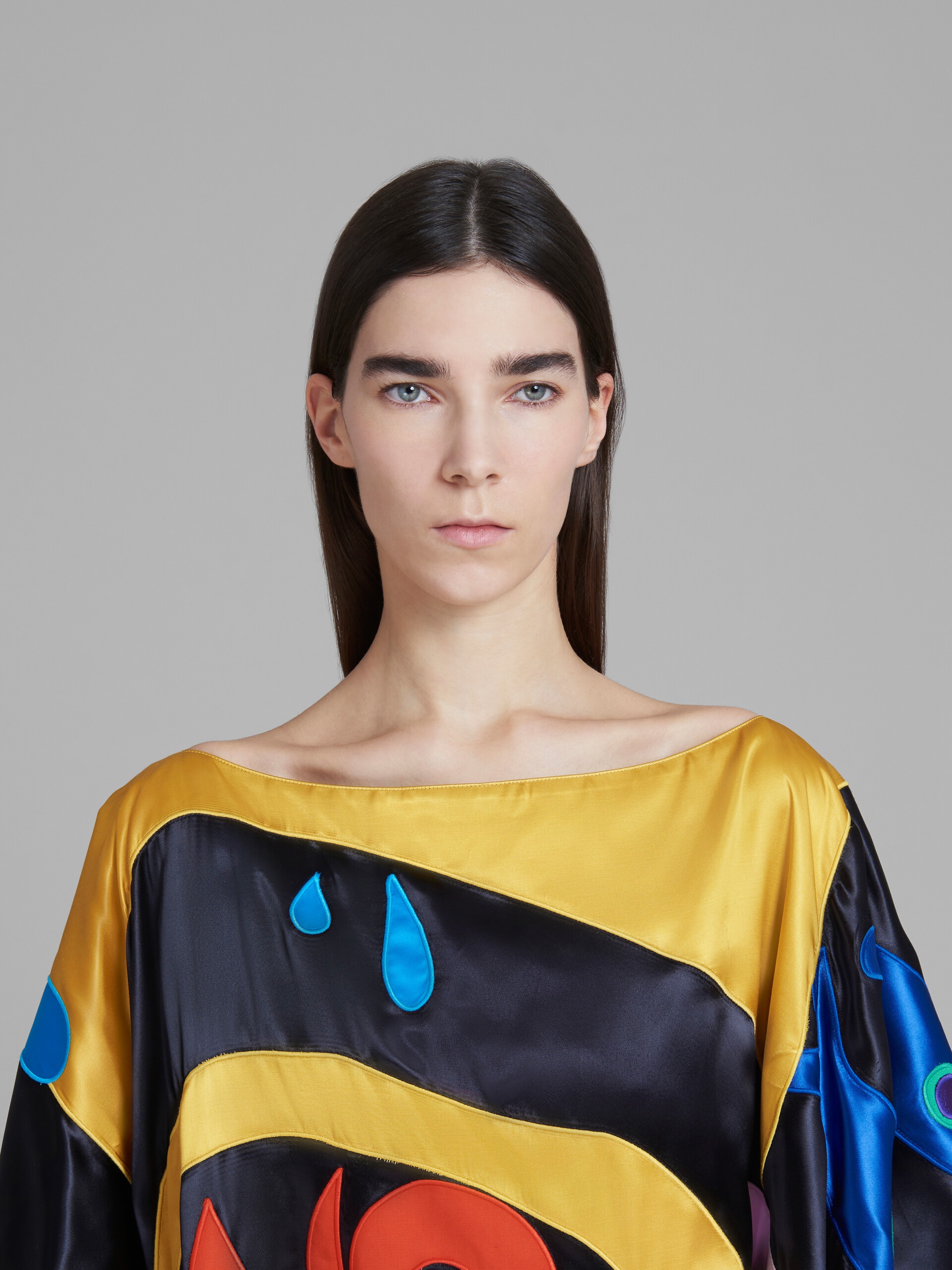 MARNI X NO VACANCY INN - CAPE TOP WITH MULTICOLOUR PATCHWORK MOTIFS - 4