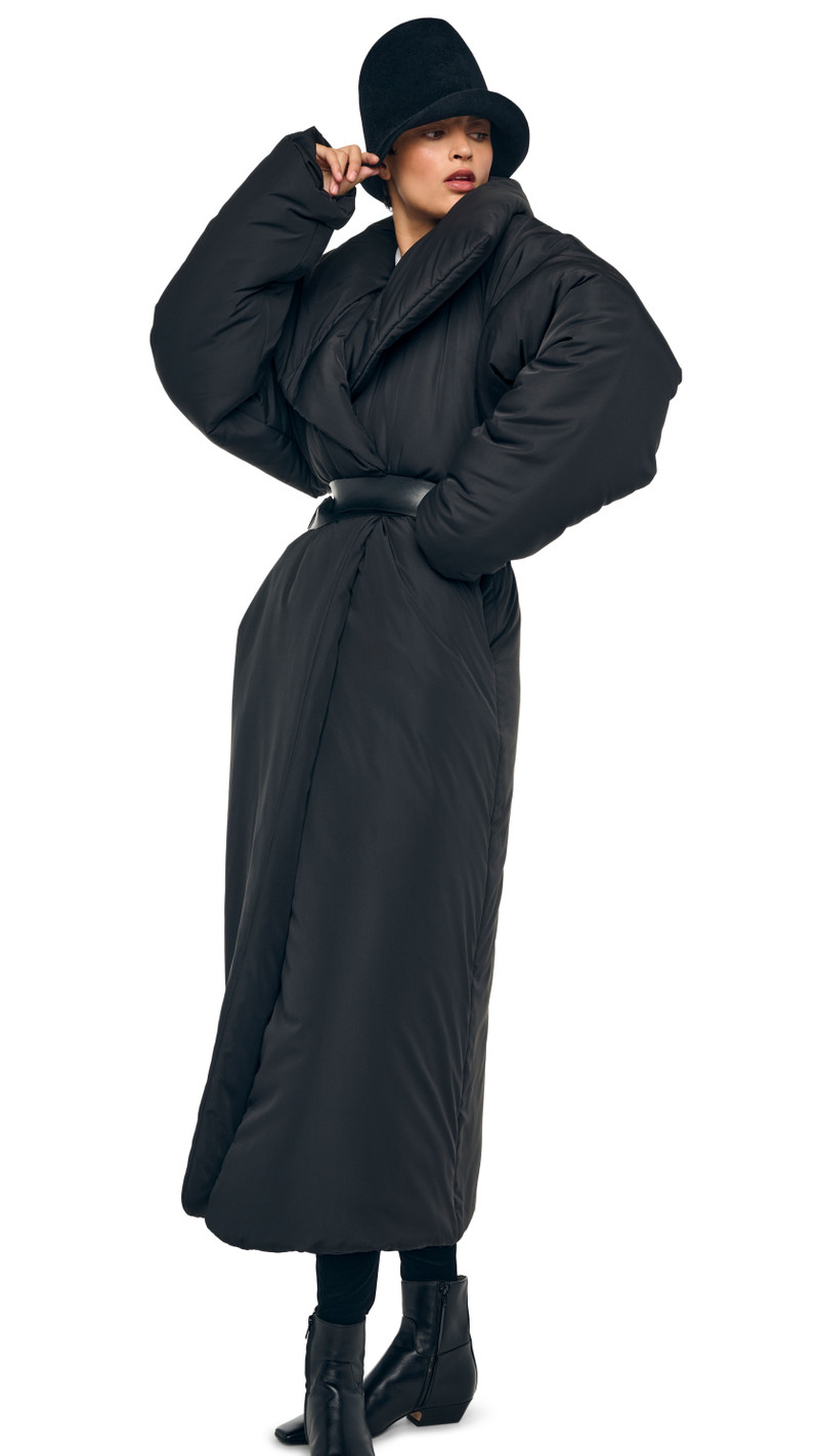 HIGH COLLAR OS BF SLEEPING BAG COAT 4
