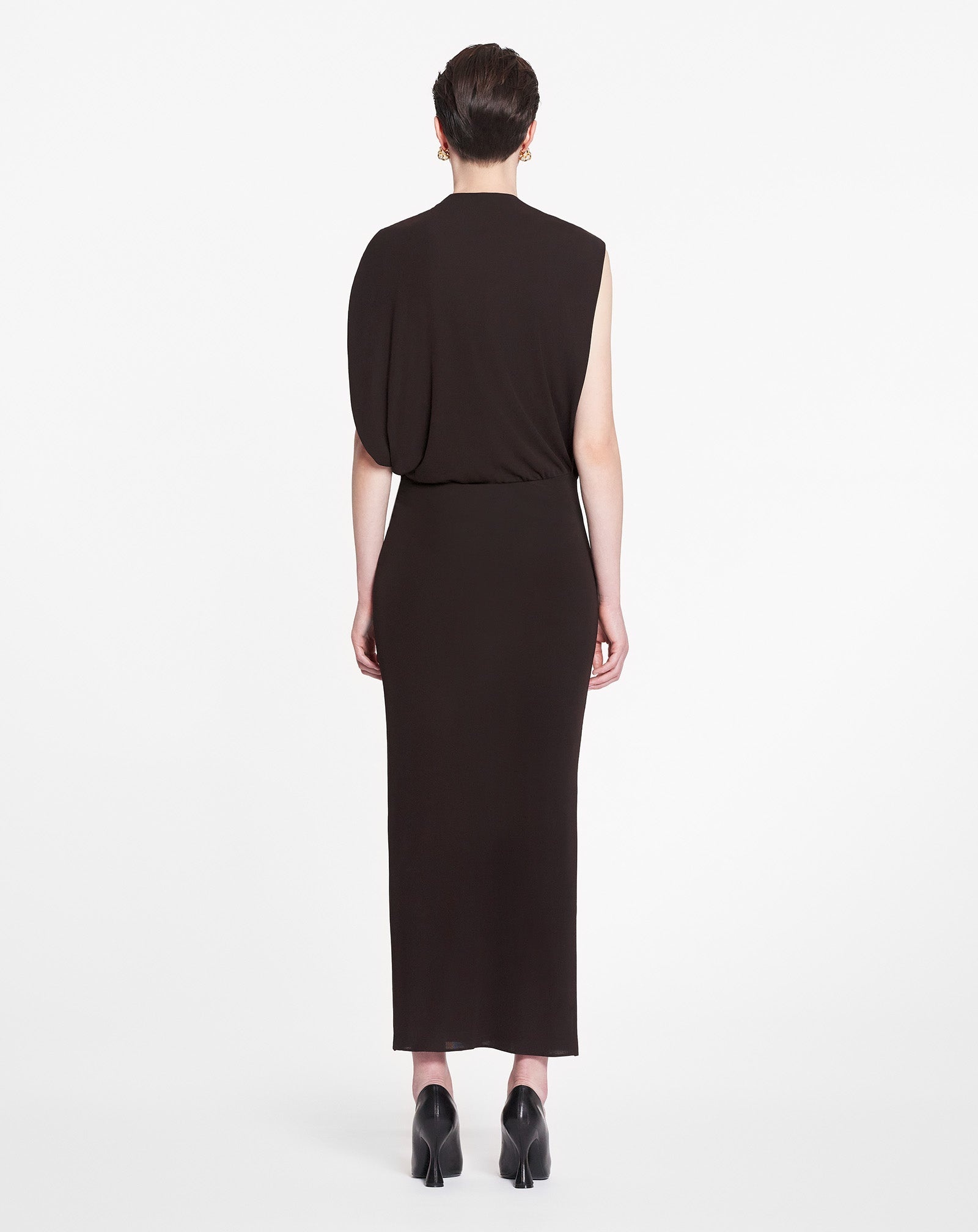 ワンピース LANVIN SLEEVELESS DRAPED KNEE DRESS Lanvin Draped knee dress sleeveless midi | The Fashion Square