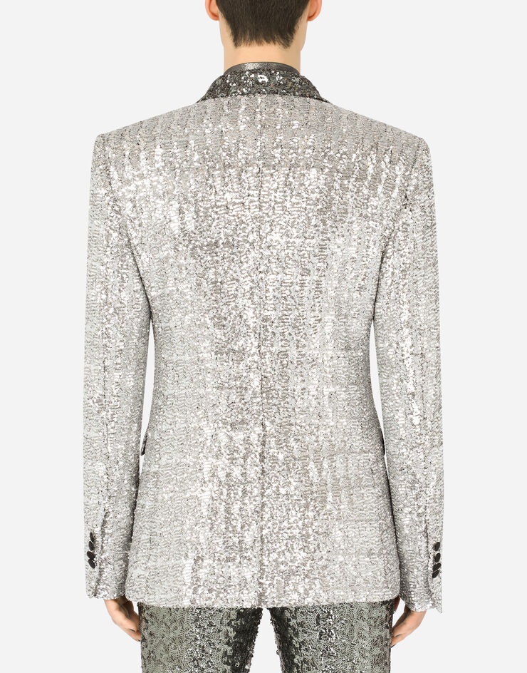 Double-breasted sequined Sicilia-fit jacket - 2