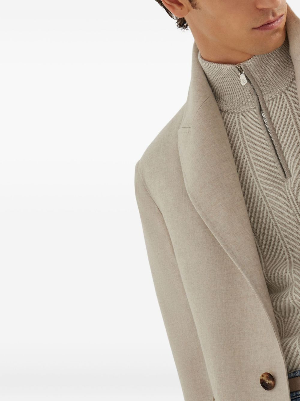 cashmere button coat - 5