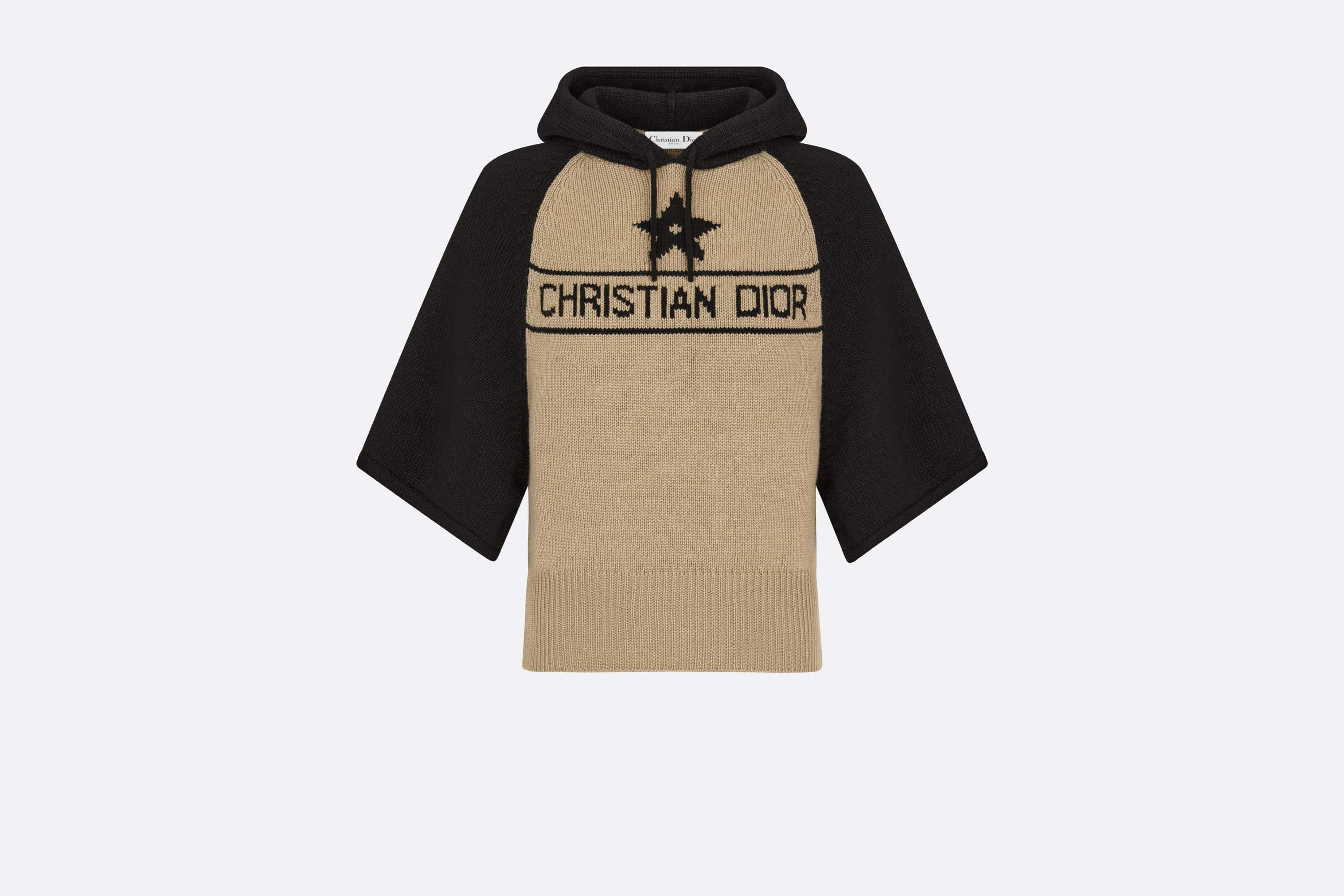 Three-Quarter Sleeve Hooded Sweater - 1