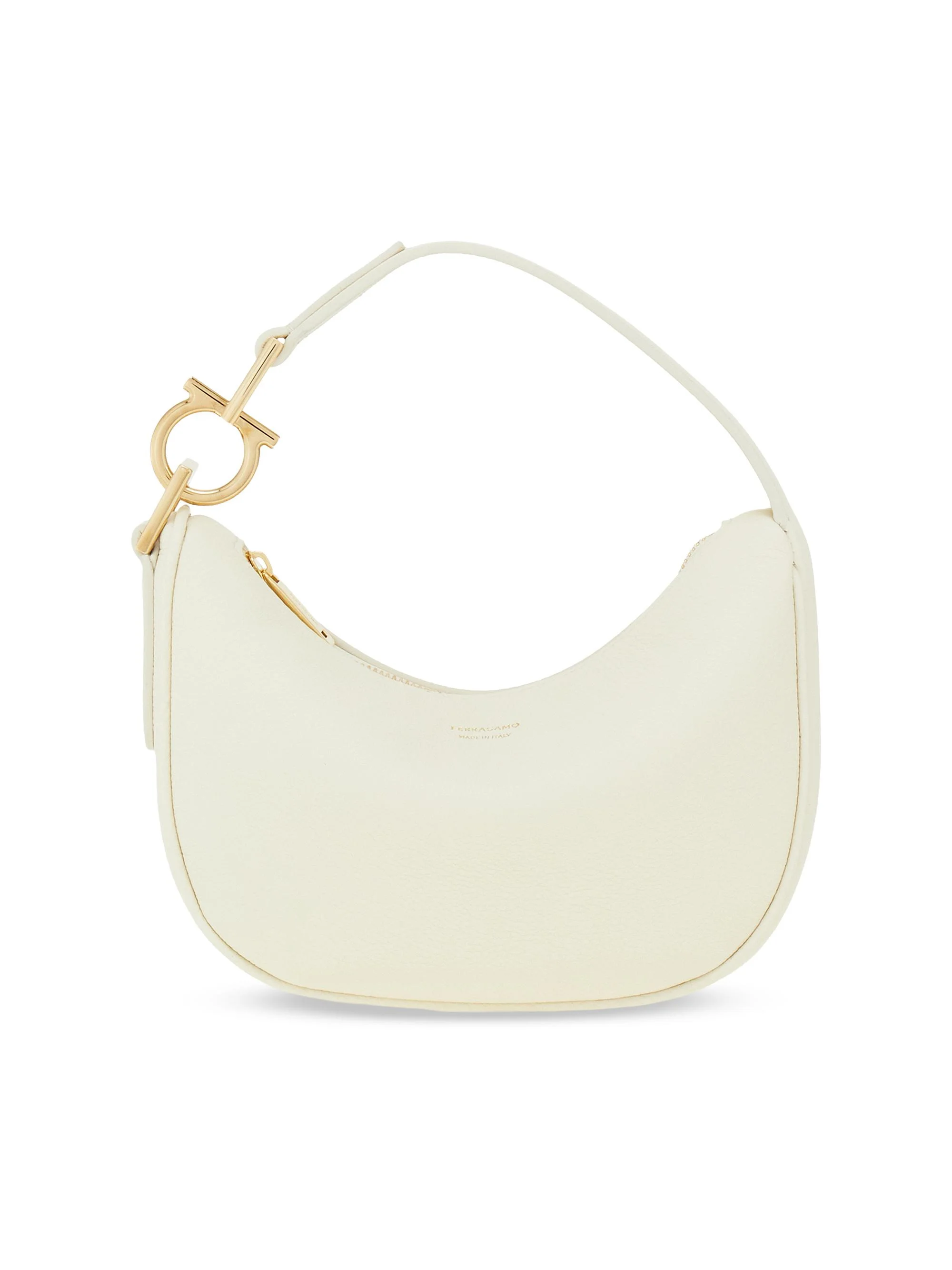 Women's Smile Leather Gancini Top Handle Bag - Mascarpone - 1