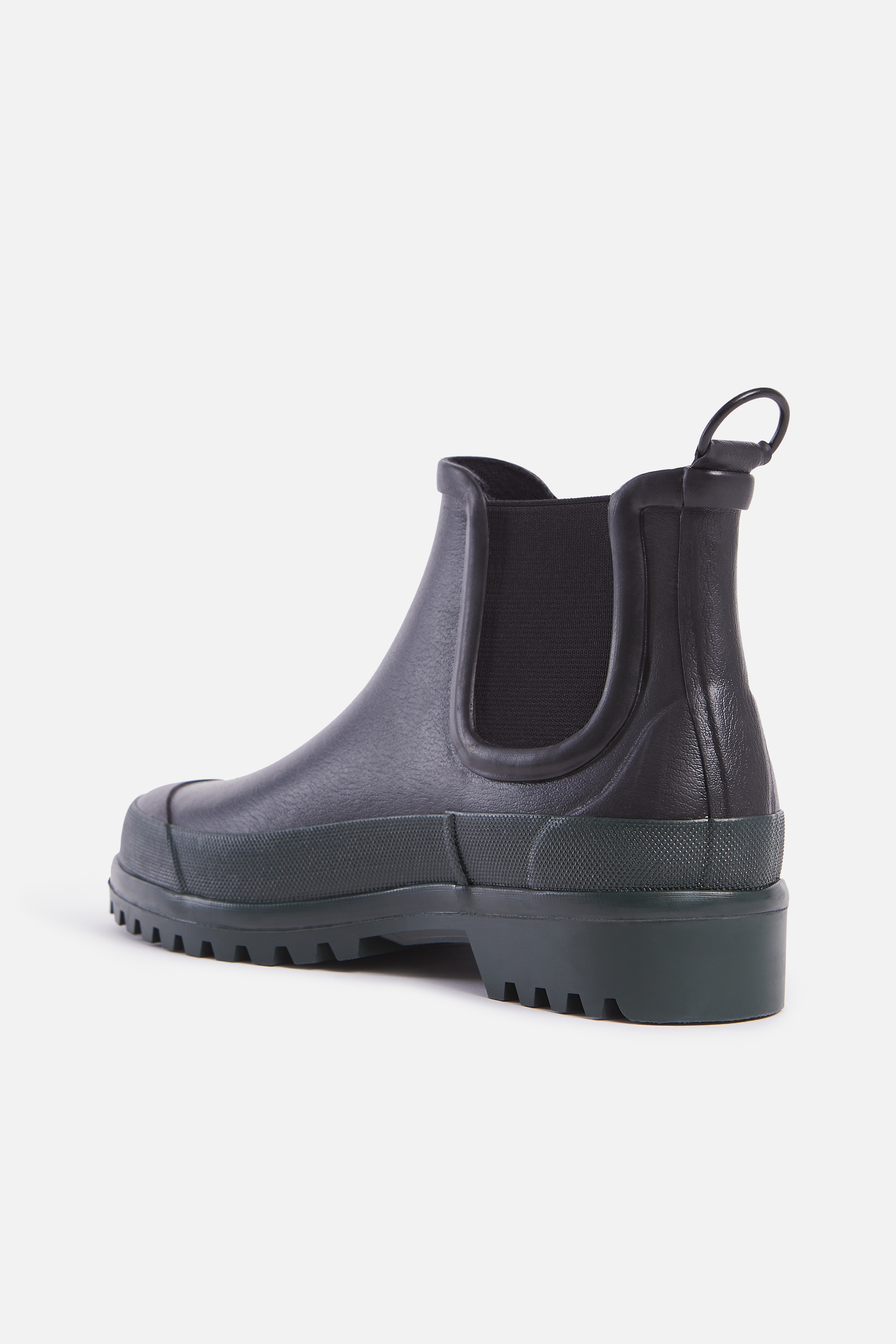 Black and Dark Green Waterproof Chelsea Rainwalker Boots - 2