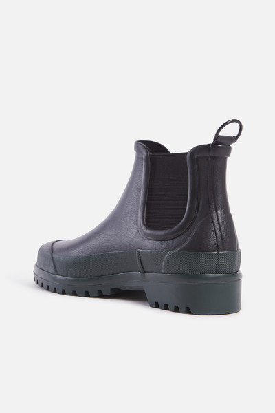 Stutterheim Black and Dark Green Waterproof Chelsea Rainwalker Boots outlook