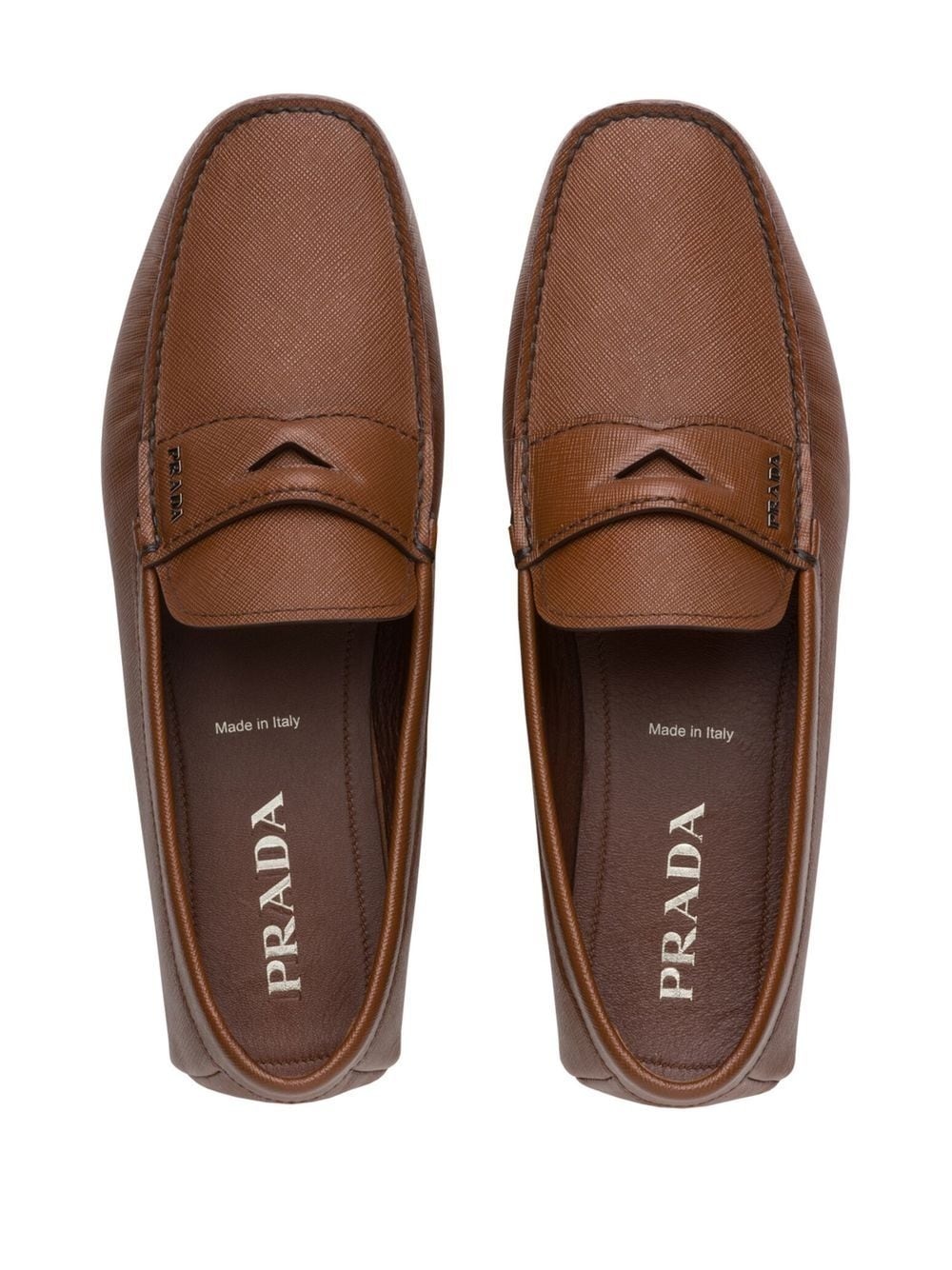 slip-on leather loafers - 4