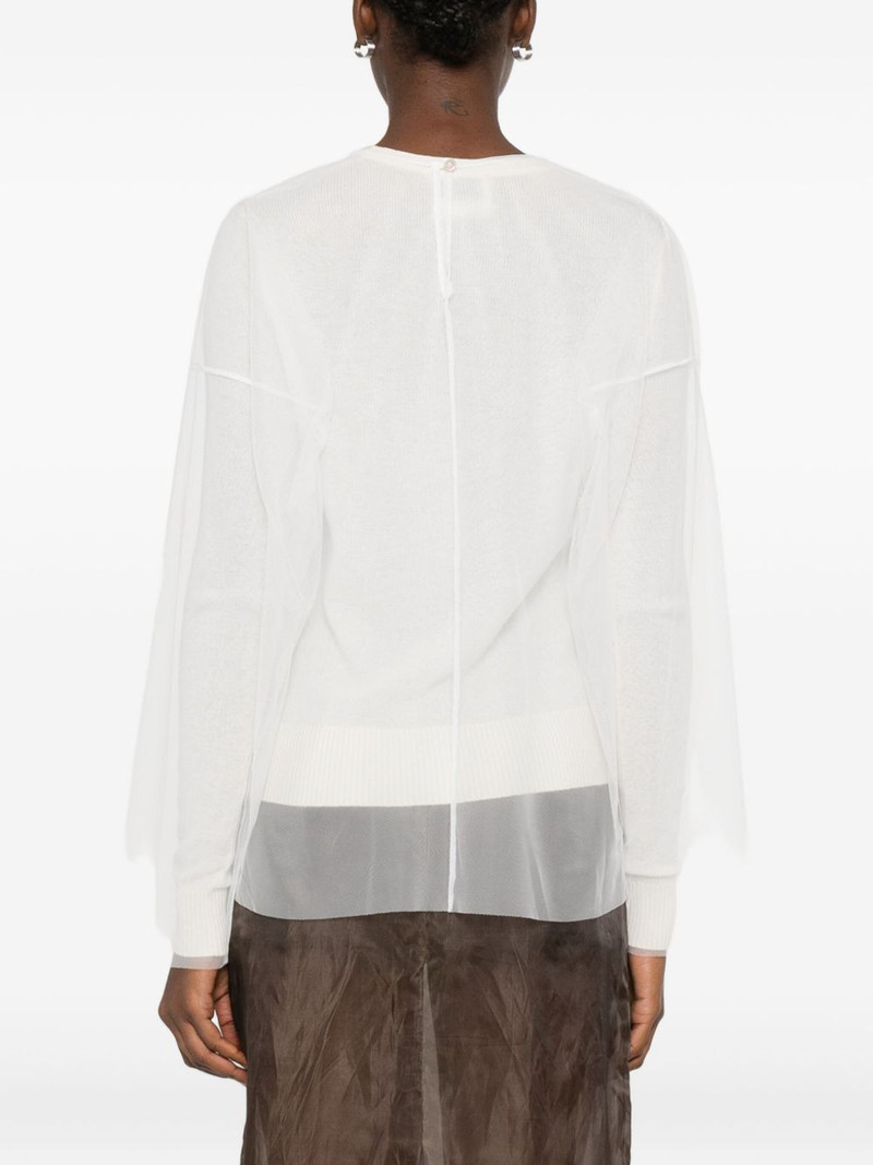 sheer-panel sweater 4