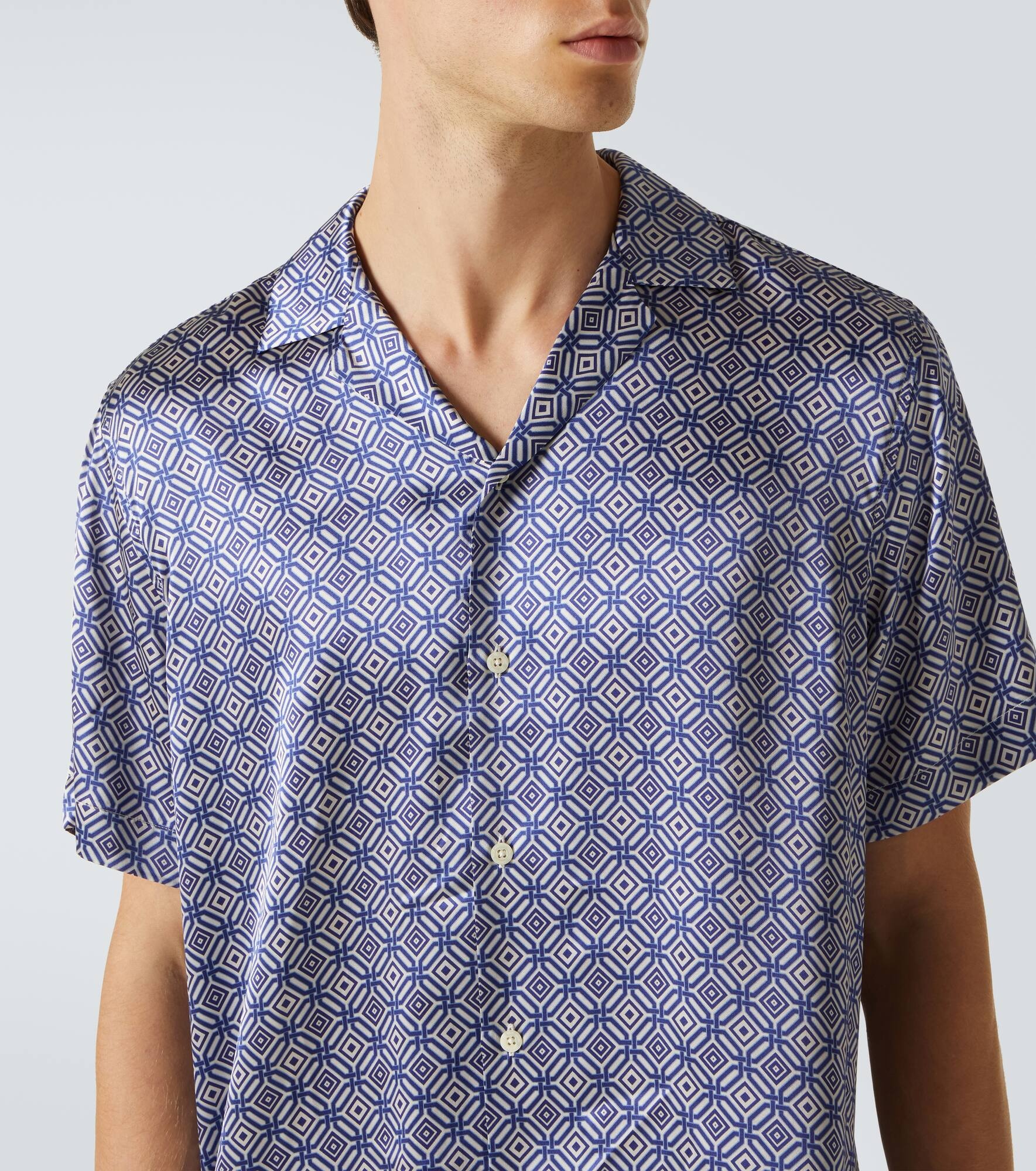 Roberto printed silk bowling shirt - 5