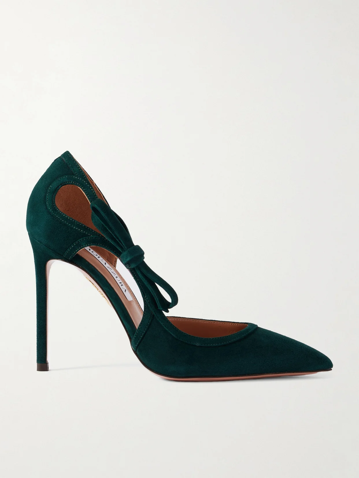 Soave 105 Bow-detailed Cutout Suede Pumps - 1
