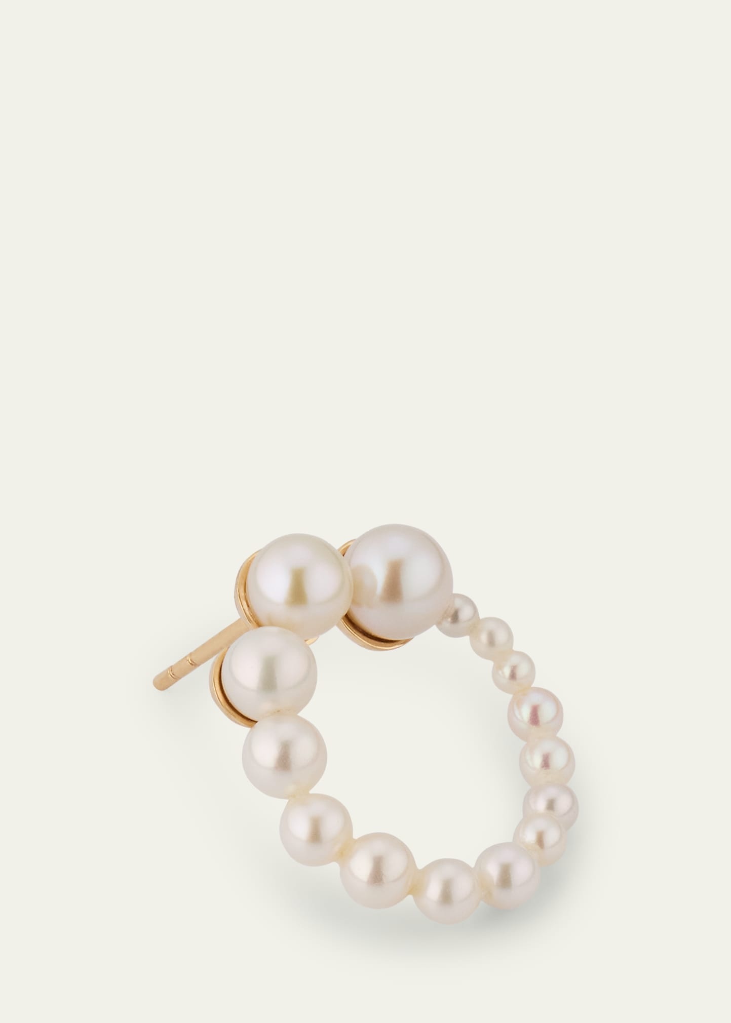 Petite Embrass de Perle Graduated Earring, Single, Left - 3